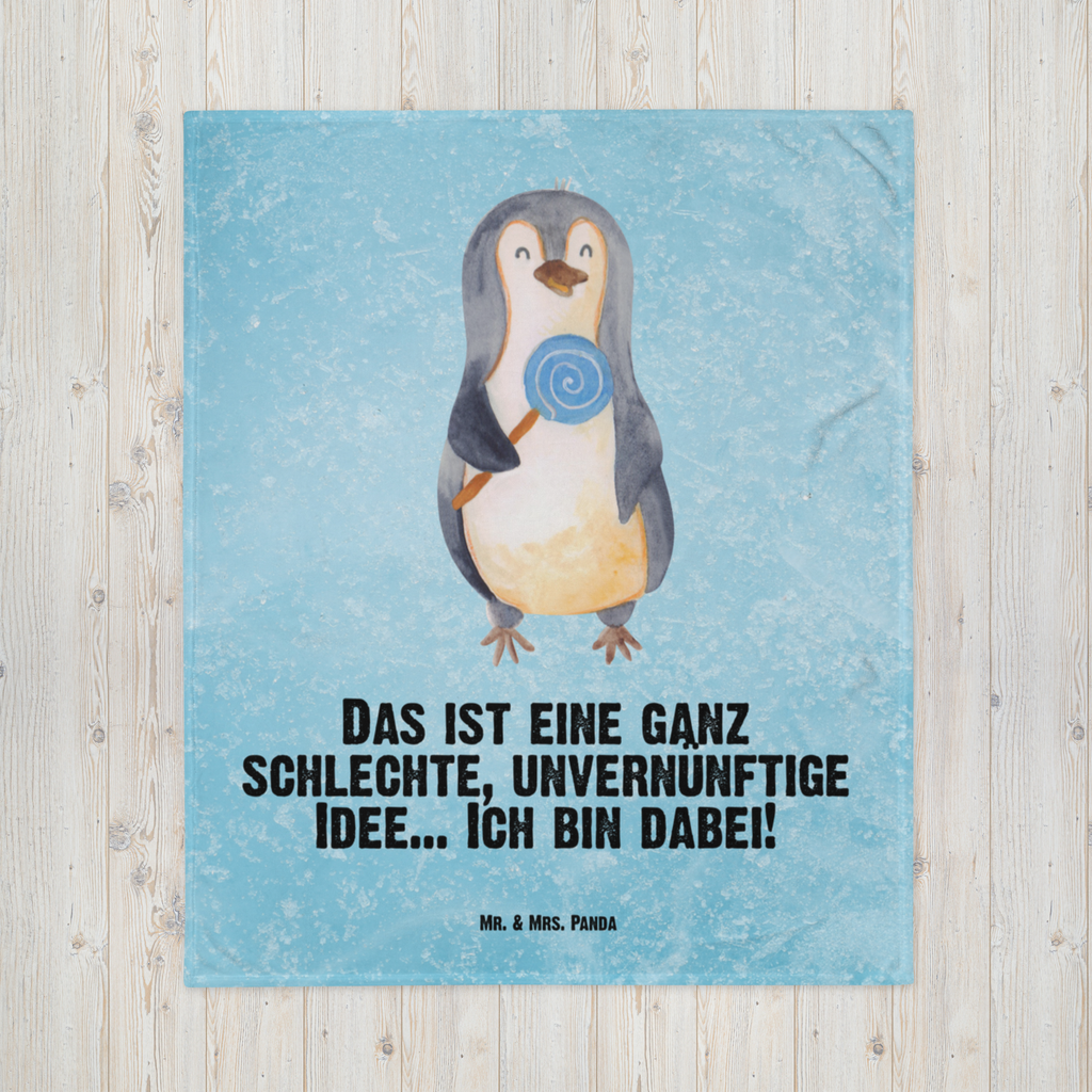 Babydecke Pinguin Lolli Pinguin, Pinguine, Lolli, Süßigkeiten, Blödsinn, Spruch, Rebell, Gauner, Ganove, Rabauke Babydecke, Babygeschenk, Geschenk Geburt, Babyecke Kuscheldecke, Krabbeldecke  Pinguin