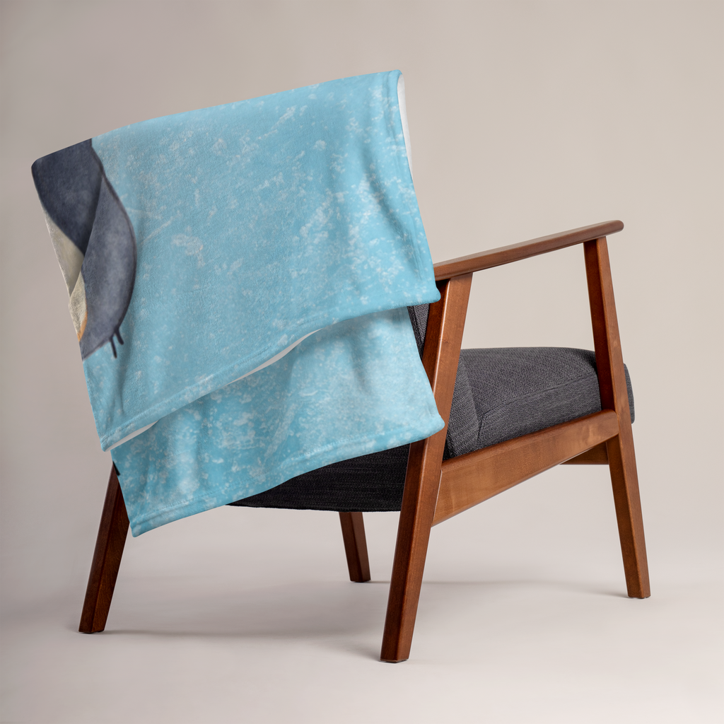 Babydecke Pinguin marschierend Pinguin, Pinguine, Frühaufsteher, Langschläfer, Bruder, Schwester, Familie	 Babydecke, Babygeschenk, Geschenk Geburt, Babyecke Kuscheldecke, Krabbeldecke  Pinguin