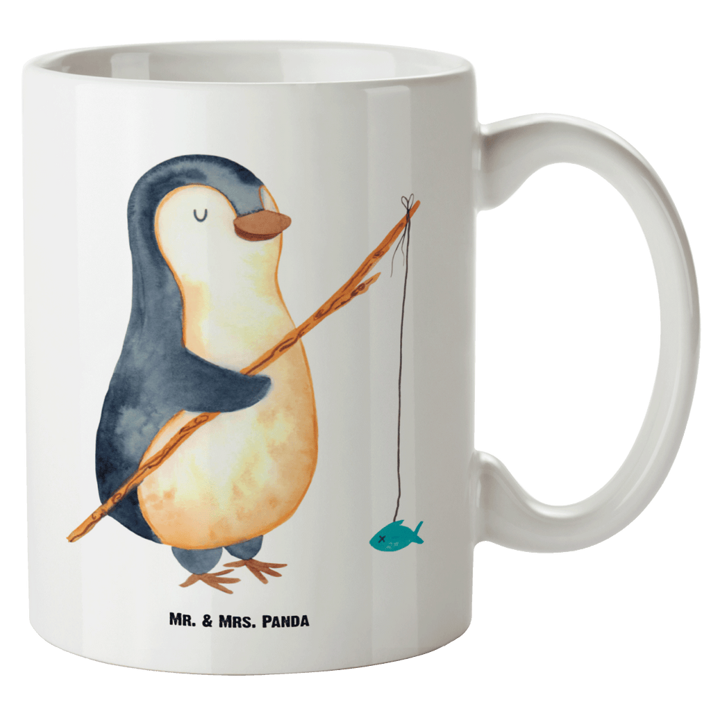 XL Tasse Pinguin Angler XL Tasse, Große Tasse, Grosse Kaffeetasse, XL Becher, XL Teetasse, spülmaschinenfest, Jumbo Tasse, Groß, Pinguin, Pinguine, Angeln, Angler, Tagträume, Hobby, Plan, Planer, Tagesplan, Neustart, Motivation, Geschenk, Freundinnen, Geschenkidee, Urlaub, Wochenende