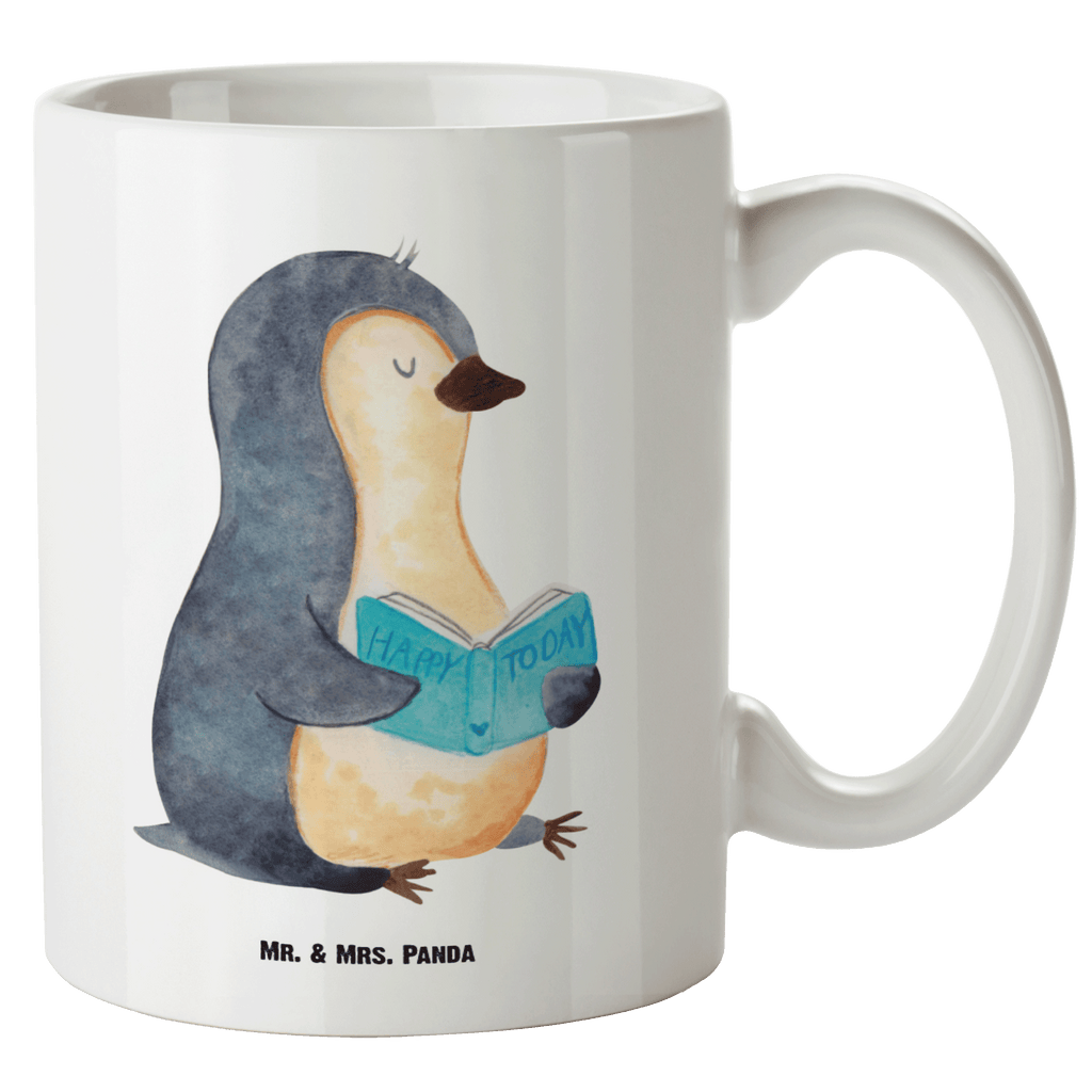 XL Tasse Pinguin Buch XL Tasse, Große Tasse, Grosse Kaffeetasse, XL Becher, XL Teetasse, spülmaschinenfest, Jumbo Tasse, Groß, Pinguin, Pinguine, Buch, Lesen, Bücherwurm, Nichtstun, Faulenzen, Ferien, Urlaub, Freizeit
