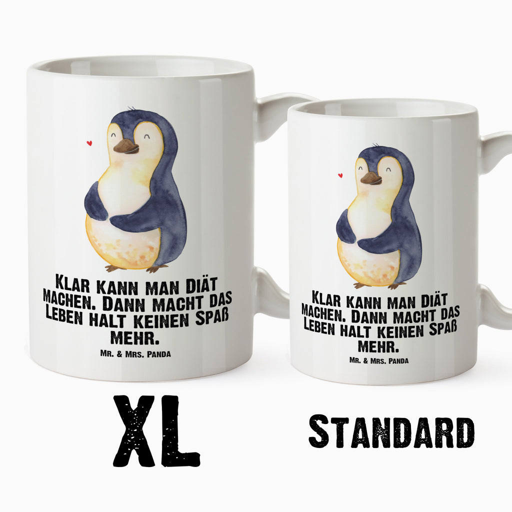 XL Tasse Pinguin Diät XL Tasse, Große Tasse, Grosse Kaffeetasse, XL Becher, XL Teetasse, spülmaschinenfest, Jumbo Tasse, Groß, Pinguin, Pinguine, Diät, Abnehmen, Abspecken, Gewicht, Motivation, Selbstliebe, Körperliebe, Selbstrespekt