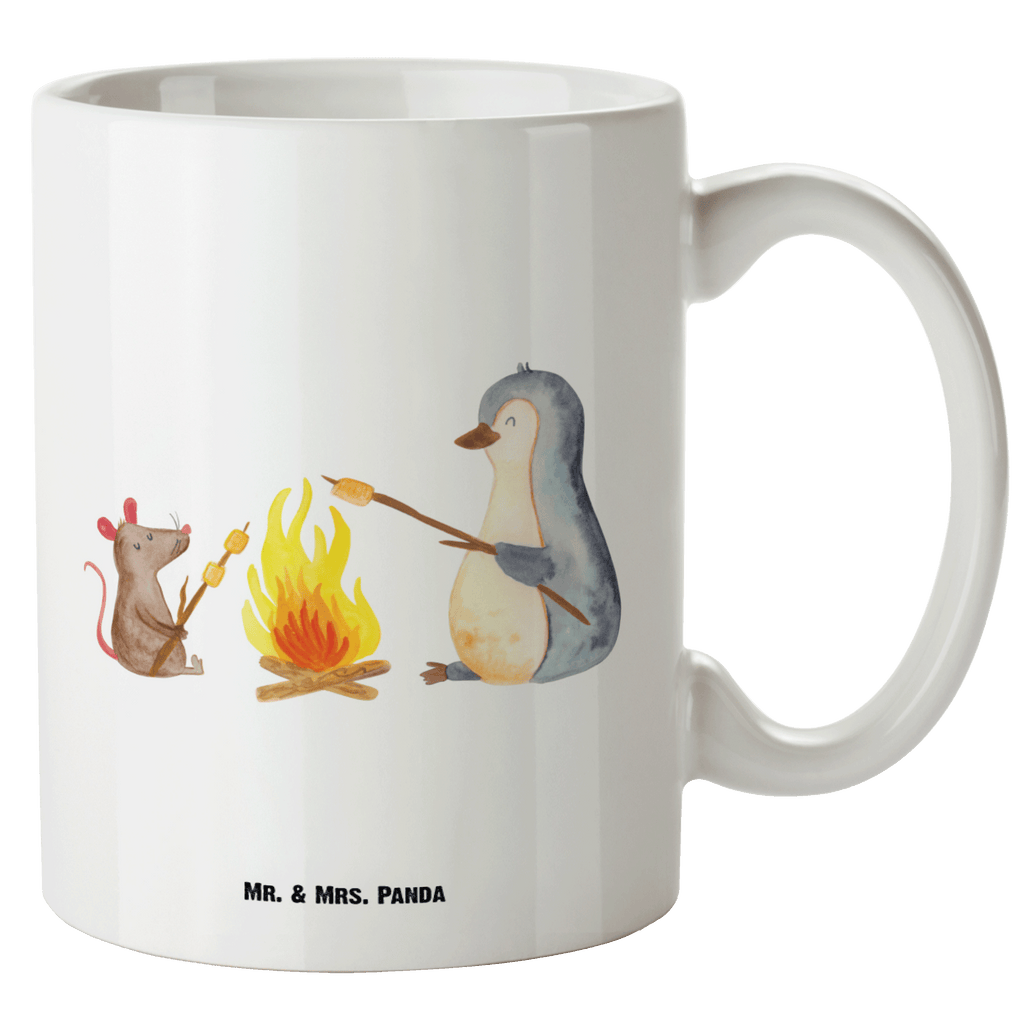 XL Tasse Pinguin Lagerfeuer XL Tasse, Große Tasse, Grosse Kaffeetasse, XL Becher, XL Teetasse, spülmaschinenfest, Jumbo Tasse, Groß, Pinguin, Maus, Pinguine, Lagerfeuer, Leben, Arbeit, Job, Motivation, Büro, Büroalltag, Lebensspruch, Lebensmotivation, Neustart, Liebe, grillen, Feuer, Marshmallows