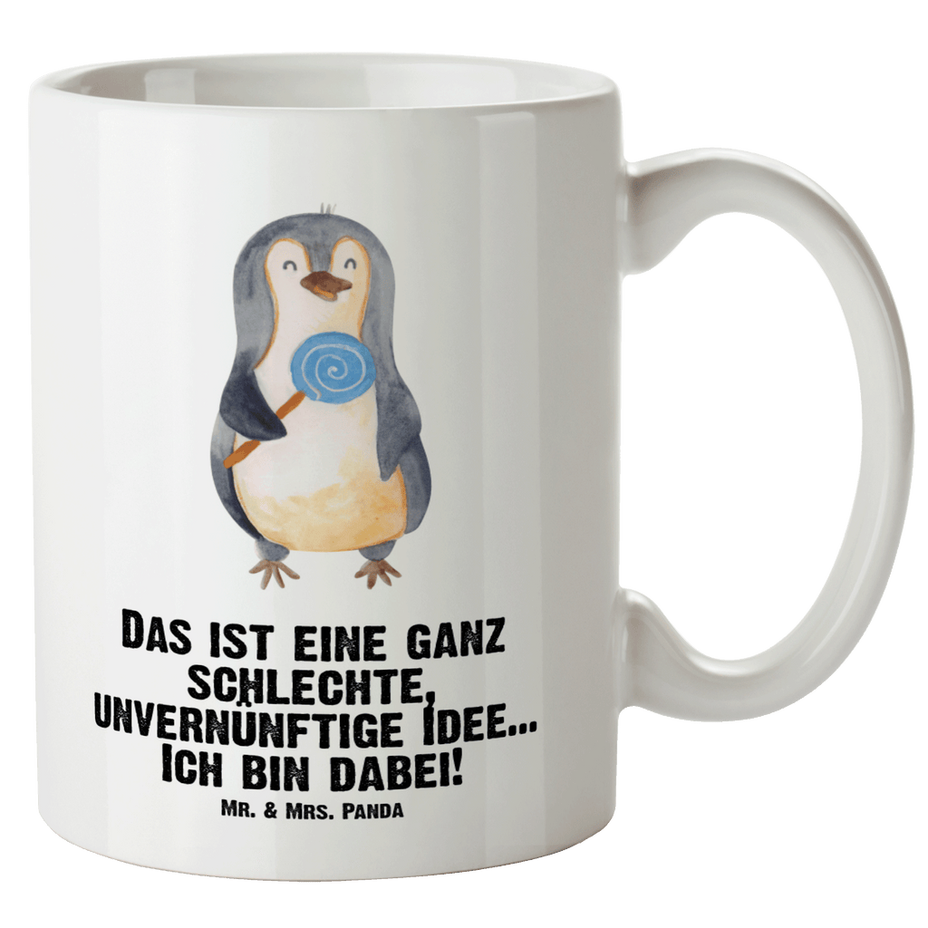 XL Tasse Pinguin Lolli XL Tasse, Große Tasse, Grosse Kaffeetasse, XL Becher, XL Teetasse, spülmaschinenfest, Jumbo Tasse, Groß, Pinguin, Pinguine, Lolli, Süßigkeiten, Blödsinn, Spruch, Rebell, Gauner, Ganove, Rabauke