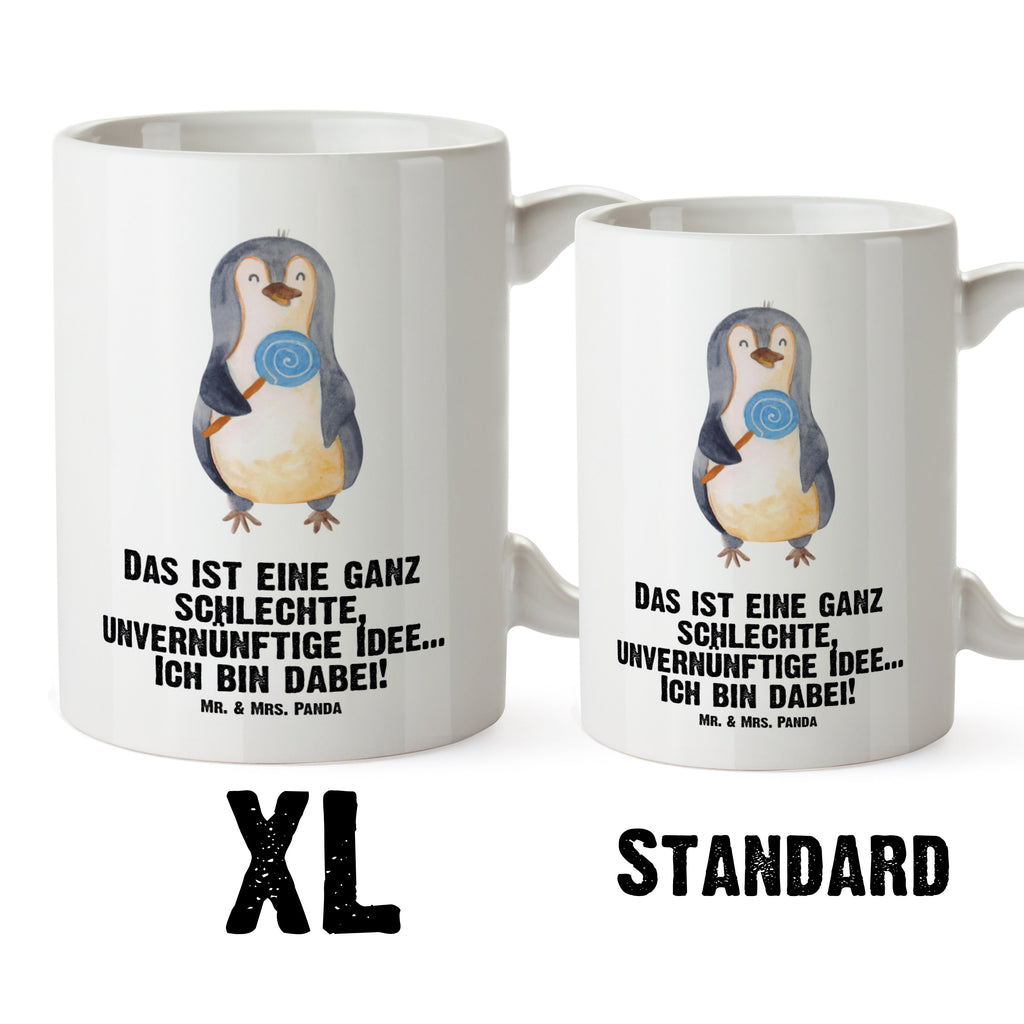 XL Tasse Pinguin Lolli XL Tasse, Große Tasse, Grosse Kaffeetasse, XL Becher, XL Teetasse, spülmaschinenfest, Jumbo Tasse, Groß, Pinguin, Pinguine, Lolli, Süßigkeiten, Blödsinn, Spruch, Rebell, Gauner, Ganove, Rabauke