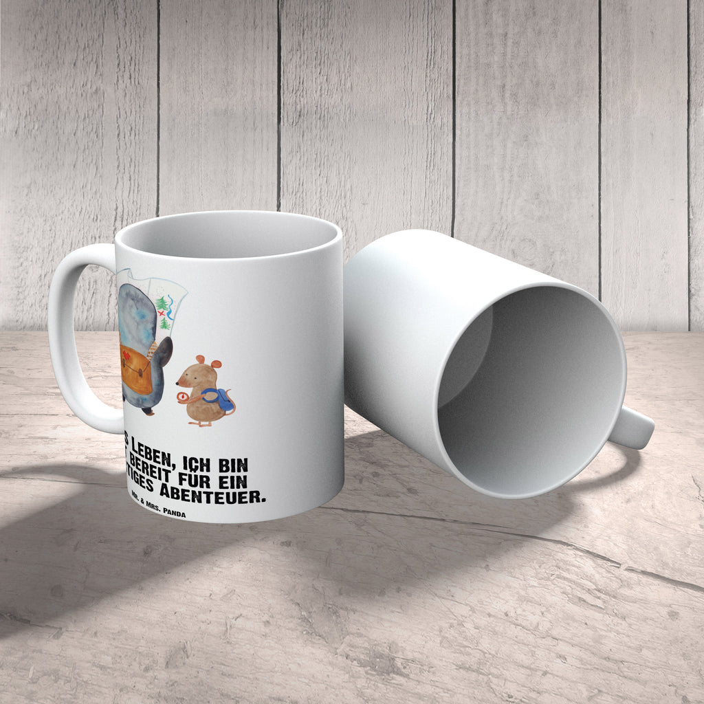 XL Tasse Pinguin & Maus Wanderer XL Tasse, Große Tasse, Grosse Kaffeetasse, XL Becher, XL Teetasse, spülmaschinenfest, Jumbo Tasse, Groß, Pinguin, Pinguine, Abenteurer, Abenteuer, Roadtrip, Ausflug, Wanderlust, wandern
