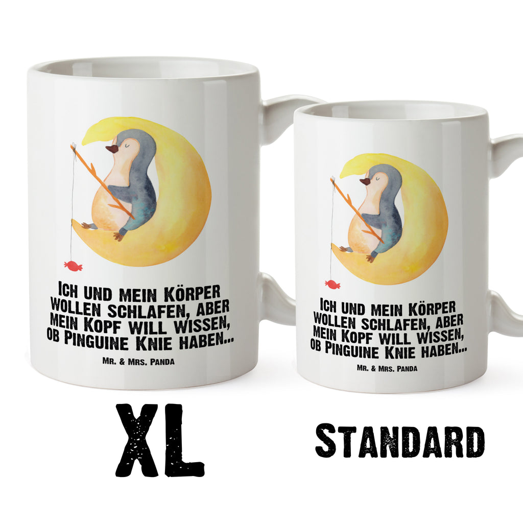 XL Tasse Pinguin Mond XL Tasse, Große Tasse, Grosse Kaffeetasse, XL Becher, XL Teetasse, spülmaschinenfest, Jumbo Tasse, Groß, Pinguin, Pinguine, Spruch, schlafen, Nachtruhe, Einschlafen, Schlafzimmer, Schlafstörungen, Gästezimmer