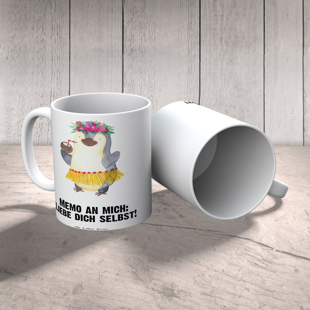 XL Tasse Pinguin Kokosnuss XL Tasse, Große Tasse, Grosse Kaffeetasse, XL Becher, XL Teetasse, spülmaschinenfest, Jumbo Tasse, Groß, Pinguin, Aloha, Hawaii, Urlaub, Kokosnuss, Pinguine
