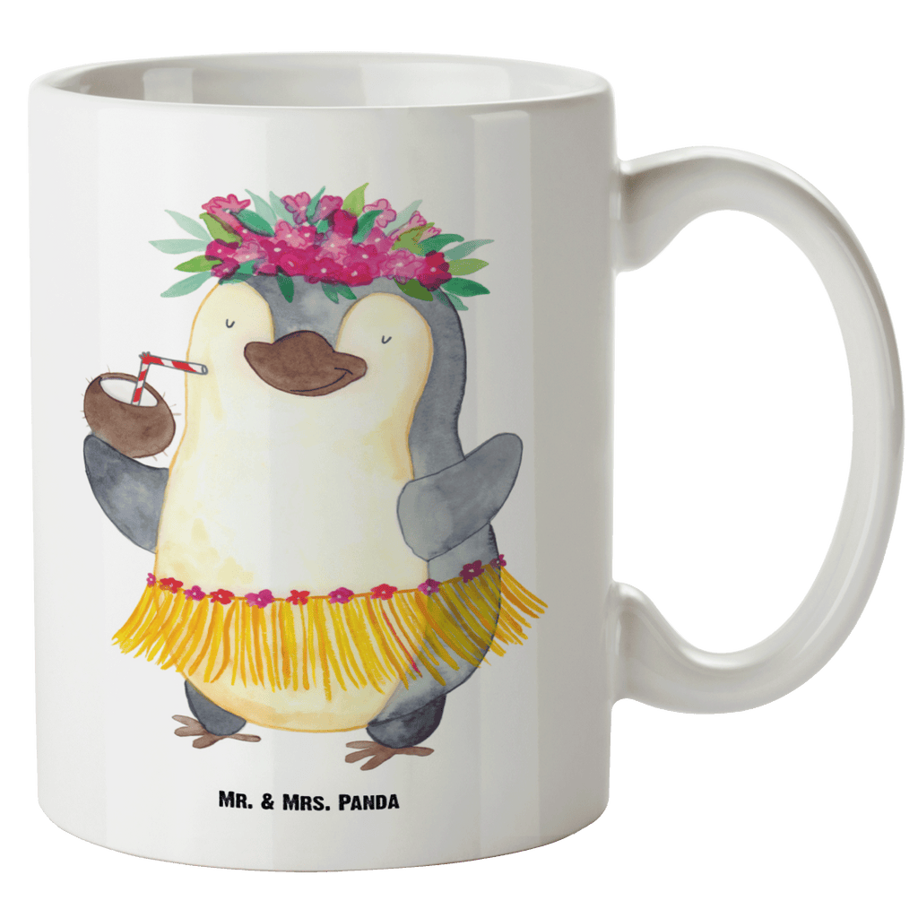 XL Tasse Pinguin Kokosnuss XL Tasse, Große Tasse, Grosse Kaffeetasse, XL Becher, XL Teetasse, spülmaschinenfest, Jumbo Tasse, Groß, Pinguin, Aloha, Hawaii, Urlaub, Kokosnuss, Pinguine