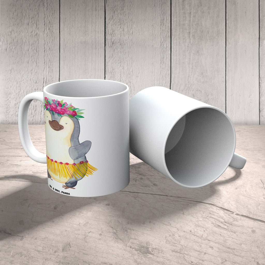 XL Tasse Pinguin Kokosnuss XL Tasse, Große Tasse, Grosse Kaffeetasse, XL Becher, XL Teetasse, spülmaschinenfest, Jumbo Tasse, Groß, Pinguin, Aloha, Hawaii, Urlaub, Kokosnuss, Pinguine