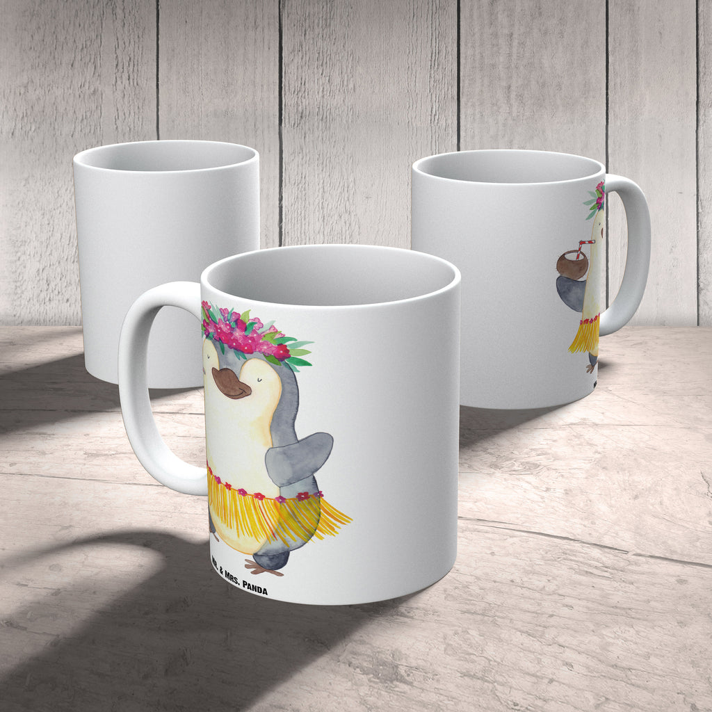 XL Tasse Pinguin Kokosnuss XL Tasse, Große Tasse, Grosse Kaffeetasse, XL Becher, XL Teetasse, spülmaschinenfest, Jumbo Tasse, Groß, Pinguin, Aloha, Hawaii, Urlaub, Kokosnuss, Pinguine