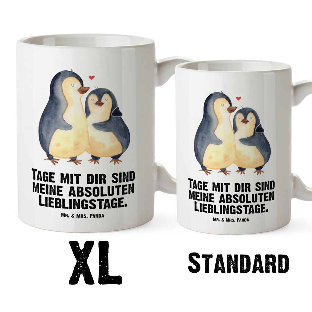 XL Tasse Pinguin umarmend XL Tasse, Große Tasse, Grosse Kaffeetasse, XL Becher, XL Teetasse, spülmaschinenfest, Jumbo Tasse, Groß, Pinguin, Liebe, Liebespaar, Liebesbeweis, Liebesgeschenk, Verlobung, Jahrestag, Hochzeitstag, Hochzeit, Hochzeitsgeschenk