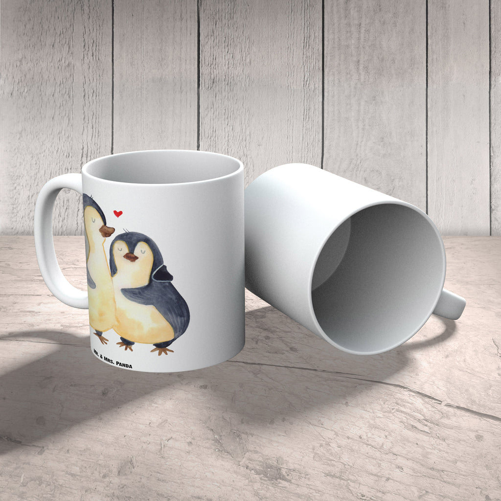 XL Tasse Pinguin umarmend XL Tasse, Große Tasse, Grosse Kaffeetasse, XL Becher, XL Teetasse, spülmaschinenfest, Jumbo Tasse, Groß, Pinguin, Liebe, Liebespaar, Liebesbeweis, Liebesgeschenk, Verlobung, Jahrestag, Hochzeitstag, Hochzeit, Hochzeitsgeschenk