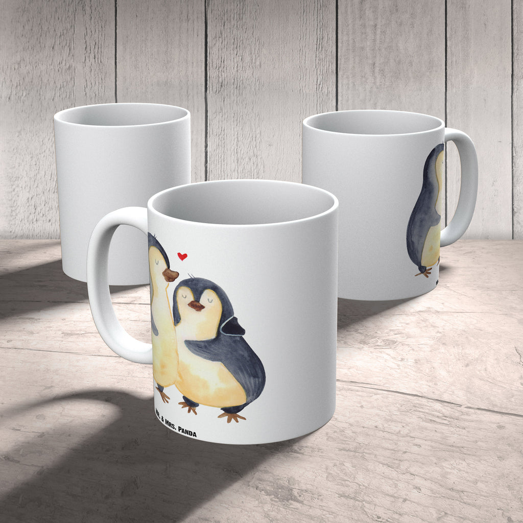 XL Tasse Pinguin umarmend XL Tasse, Große Tasse, Grosse Kaffeetasse, XL Becher, XL Teetasse, spülmaschinenfest, Jumbo Tasse, Groß, Pinguin, Liebe, Liebespaar, Liebesbeweis, Liebesgeschenk, Verlobung, Jahrestag, Hochzeitstag, Hochzeit, Hochzeitsgeschenk