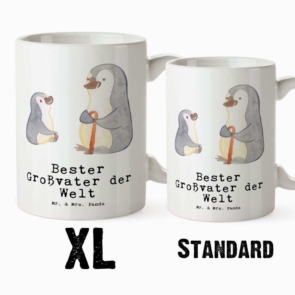 XL Tasse Pinguin Bester Großvater der Welt XL Tasse, Große Tasse, Grosse Kaffeetasse, XL Becher, XL Teetasse, spülmaschinenfest, Jumbo Tasse, Groß, für, Dankeschön, Geschenk, Schenken, Geburtstag, Geburtstagsgeschenk, Geschenkidee, Danke, Bedanken, Mitbringsel, Freude machen, Geschenktipp, Großvater, Grossvater, Opa, Opi. Großpapa, Großeltern, Enkel, Enkelin, Enkelkind, Kleinigkeit, Oppa, Oppi, Bester