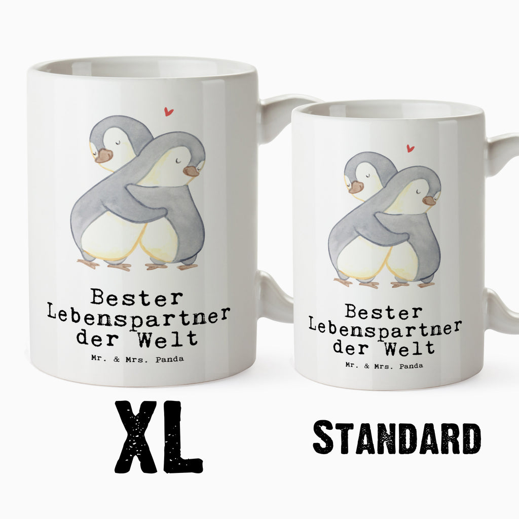 XL Tasse Pinguin Bester Lebenspartner der Welt XL Tasse, Große Tasse, Grosse Kaffeetasse, XL Becher, XL Teetasse, spülmaschinenfest, Jumbo Tasse, Groß, für, Dankeschön, Geschenk, Schenken, Geburtstag, Geburtstagsgeschenk, Geschenkidee, Danke, Bedanken, Mitbringsel, Freude machen, Geschenktipp, Lebenspartner, Ehepartner, Partner, Ehemann, Ehefrau, Liebe, Freund, Freundin, Hochzeitstag, verliebt