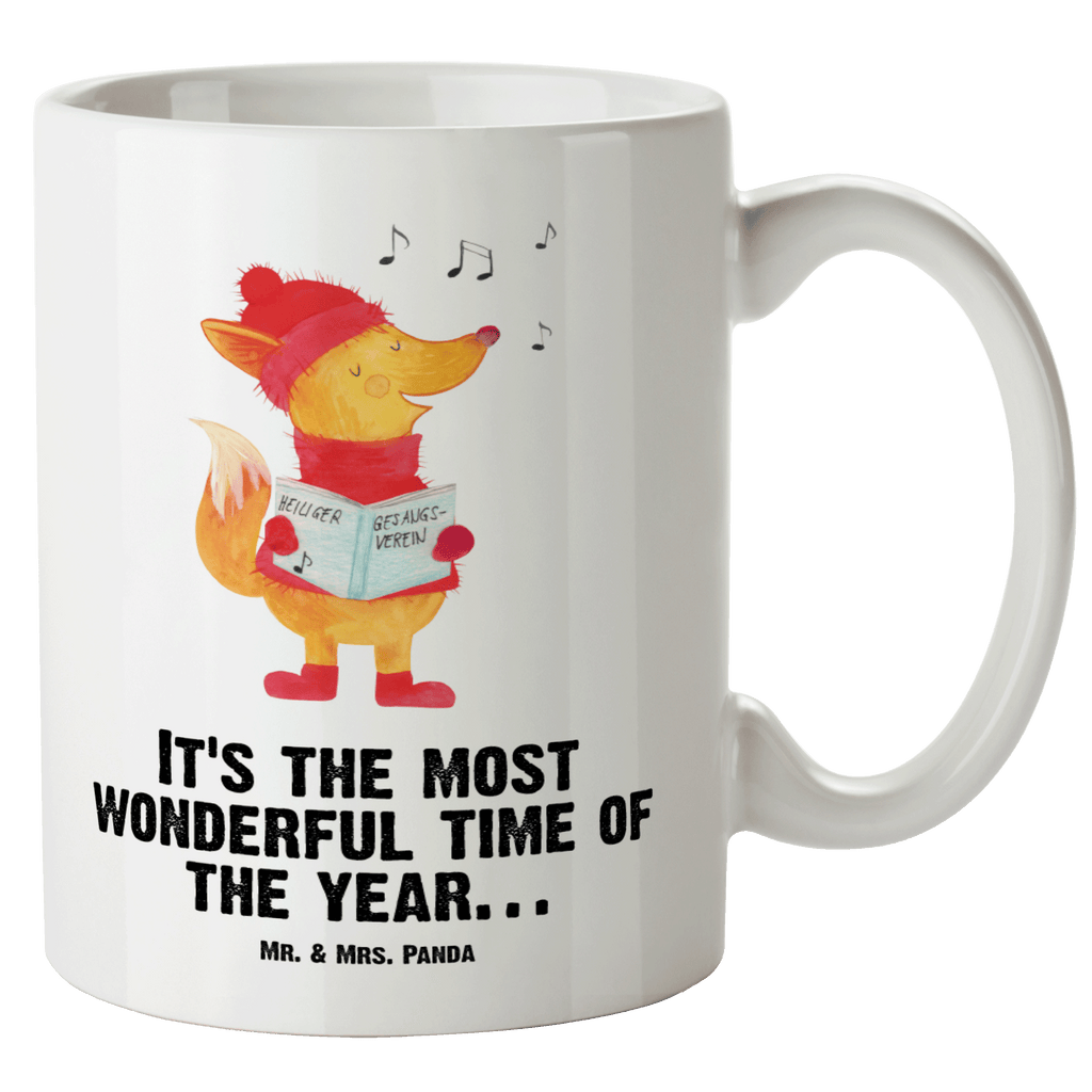 XL Tasse Fuchs Sänger XL Tasse, Große Tasse, Grosse Kaffeetasse, XL Becher, XL Teetasse, spülmaschinenfest, Jumbo Tasse, Groß, Winter, Weihnachten, Weihnachtsdeko, Nikolaus, Advent, Heiligabend, Wintermotiv, Fuchs, Füchse, Sänger, Geschenk Sänger, Singen, Weihnachtslieder