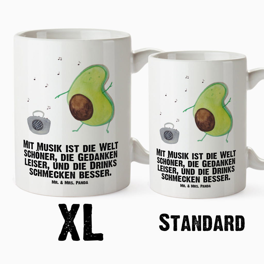 XL Tasse Avocado tanzt XL Tasse, Große Tasse, Grosse Kaffeetasse, XL Becher, XL Teetasse, spülmaschinenfest, Jumbo Tasse, Groß, Avocado, Veggie, Vegan, Gesund