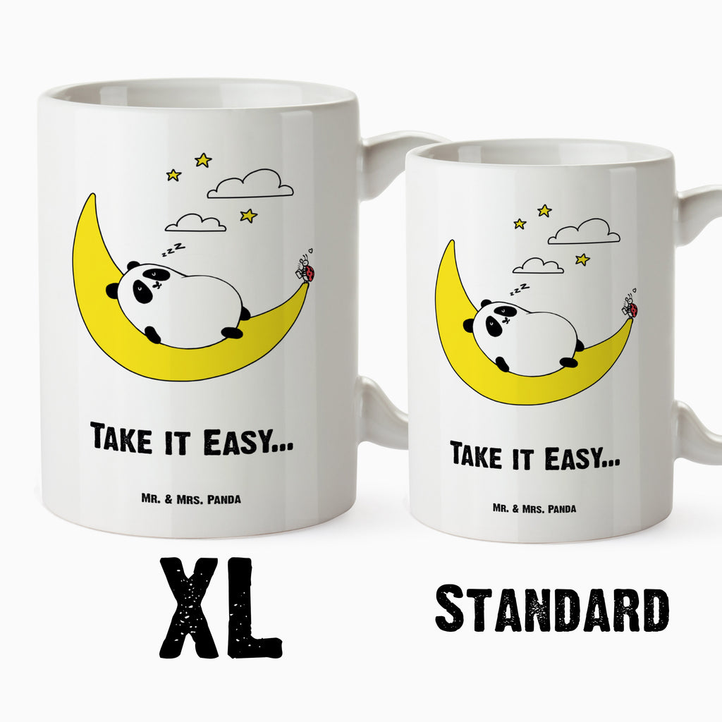XL Tasse Easy & Peasy Take it Easy  XL Tasse, Große Tasse, Grosse Kaffeetasse, XL Becher, XL Teetasse, XL Becher, spülmaschinenfest, Jumbo Tasse, Groß  