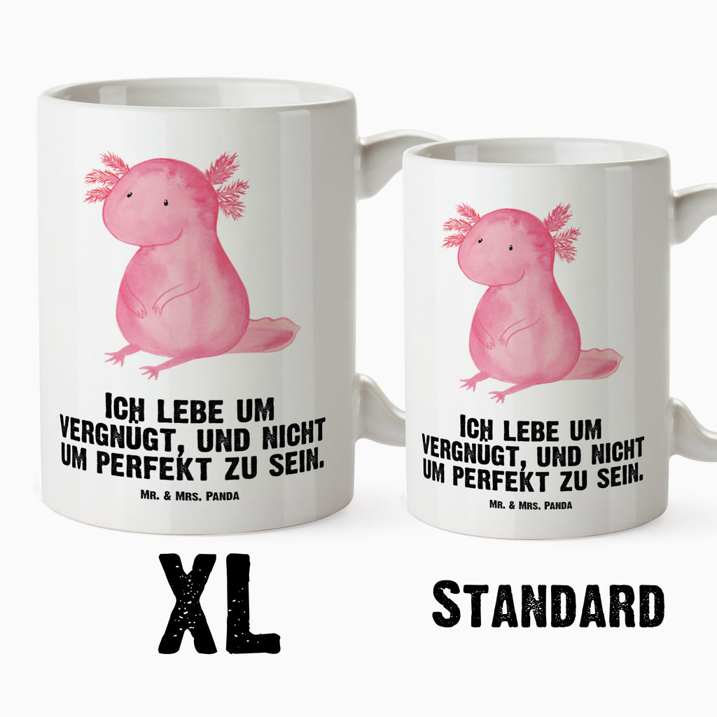 XL Tasse Axolotl XL Tasse, Große Tasse, Grosse Kaffeetasse, XL Becher, XL Teetasse, spülmaschinenfest, Jumbo Tasse, Groß, Axolotl, Molch, Axolot, vergnügt, fröhlich, zufrieden, Lebensstil, Weisheit, Lebensweisheit, Liebe, Freundin