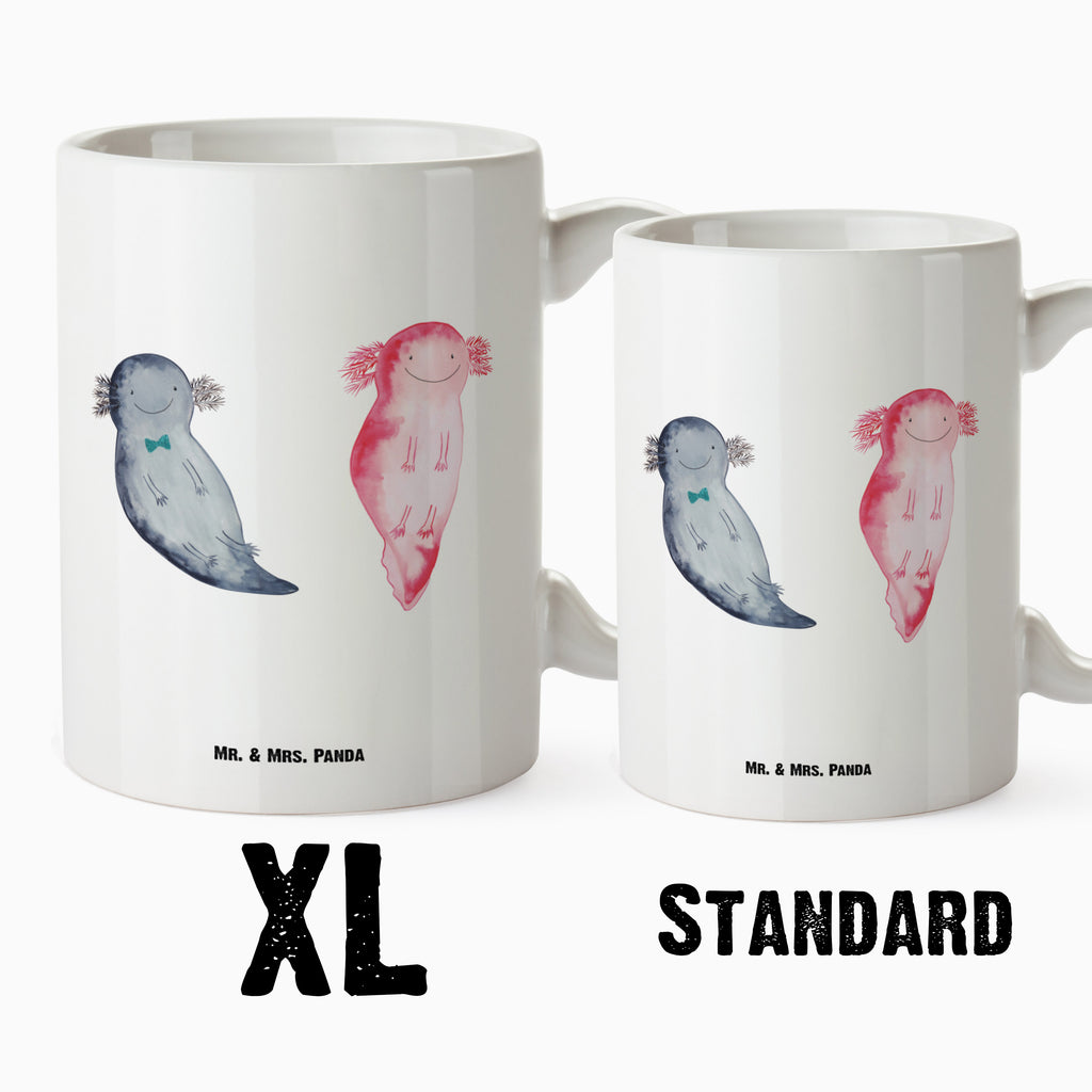 XL Tasse Axolotl Axel+Lotte XL Tasse, Große Tasse, Grosse Kaffeetasse, XL Becher, XL Teetasse, spülmaschinenfest, Jumbo Tasse, Groß, Axolotl, Molch, Axolot, Schwanzlurch, Lurch, Lurche, Liebe, große Liebe, Liebesbeweis, Freund, Verlobter, Ehemann, Jahrestag, Valentinstag
