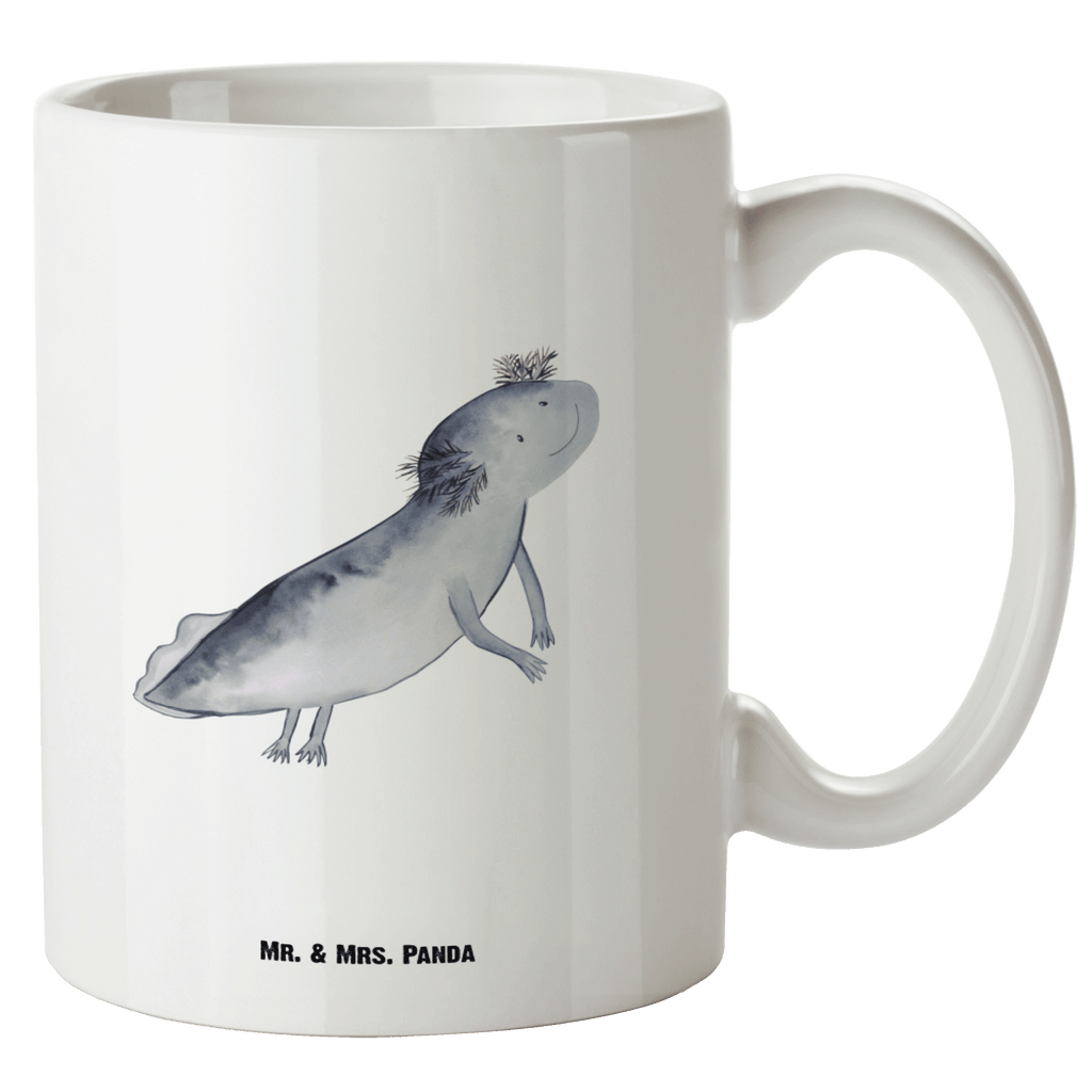 XL Tasse Axolotl schwimmt XL Tasse, Große Tasse, Grosse Kaffeetasse, XL Becher, XL Teetasse, spülmaschinenfest, Jumbo Tasse, Groß, Axolotl, Molch, Axolot, Schwanzlurch, Lurch, Lurche, Problem, Probleme, Lösungen, Motivation