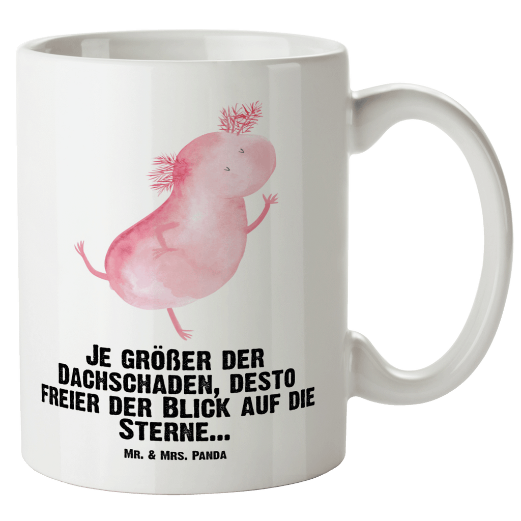 XL Tasse Axolotl tanzt XL Tasse, Große Tasse, Grosse Kaffeetasse, XL Becher, XL Teetasse, spülmaschinenfest, Jumbo Tasse, Groß, Axolotl, Molch, Axolot, Schwanzlurch, Lurch, Lurche, Dachschaden, Sterne, verrückt, Freundin, beste Freundin