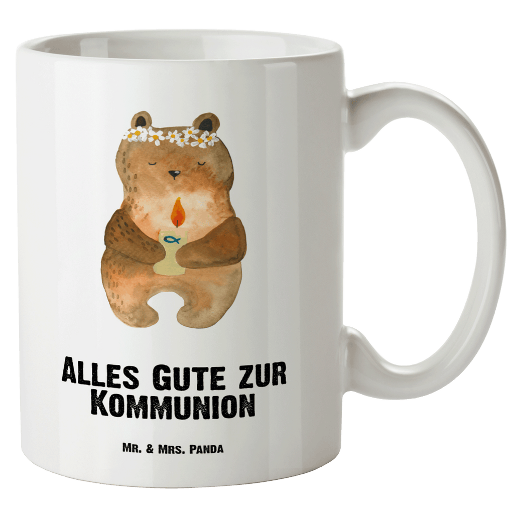 XL Tasse Kommunion-Bär XL Tasse, Große Tasse, Grosse Kaffeetasse, XL Becher, XL Teetasse, spülmaschinenfest, Jumbo Tasse, Groß, Bär, Teddy, Teddybär, Kommunion, Gottes Segen, Taufkerze, katholisch