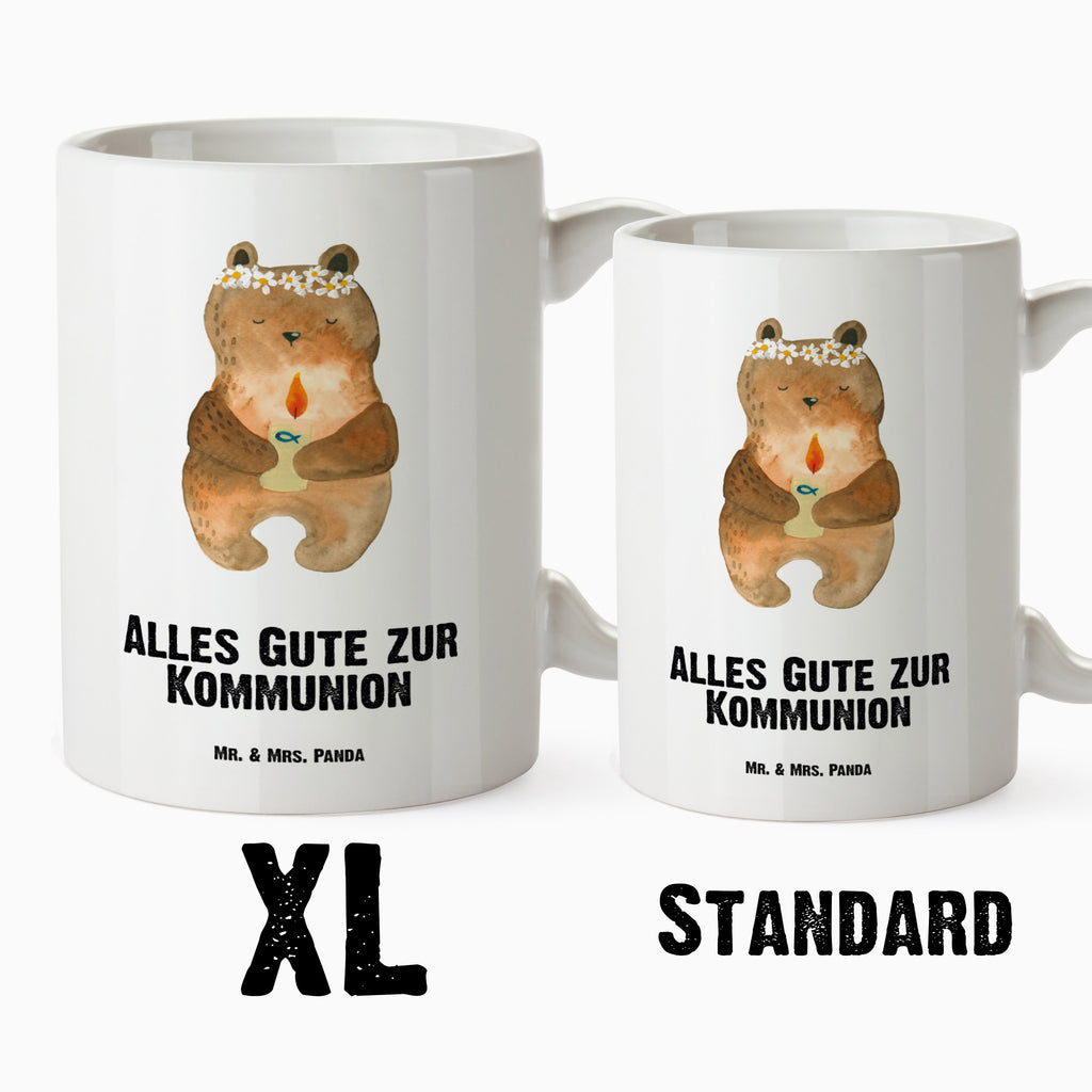 XL Tasse Kommunion-Bär XL Tasse, Große Tasse, Grosse Kaffeetasse, XL Becher, XL Teetasse, spülmaschinenfest, Jumbo Tasse, Groß, Bär, Teddy, Teddybär, Kommunion, Gottes Segen, Taufkerze, katholisch