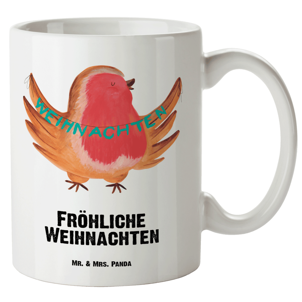 XL Tasse Rotkehlchen Weihnachten XL Tasse, Große Tasse, Grosse Kaffeetasse, XL Becher, XL Teetasse, spülmaschinenfest, Jumbo Tasse, Groß, Winter, Weihnachten, Weihnachtsdeko, Nikolaus, Advent, Heiligabend, Wintermotiv, Frohe Weihnachten, Weihnachtsmotiv, Weihnachtsgruß, Vogel, xmas