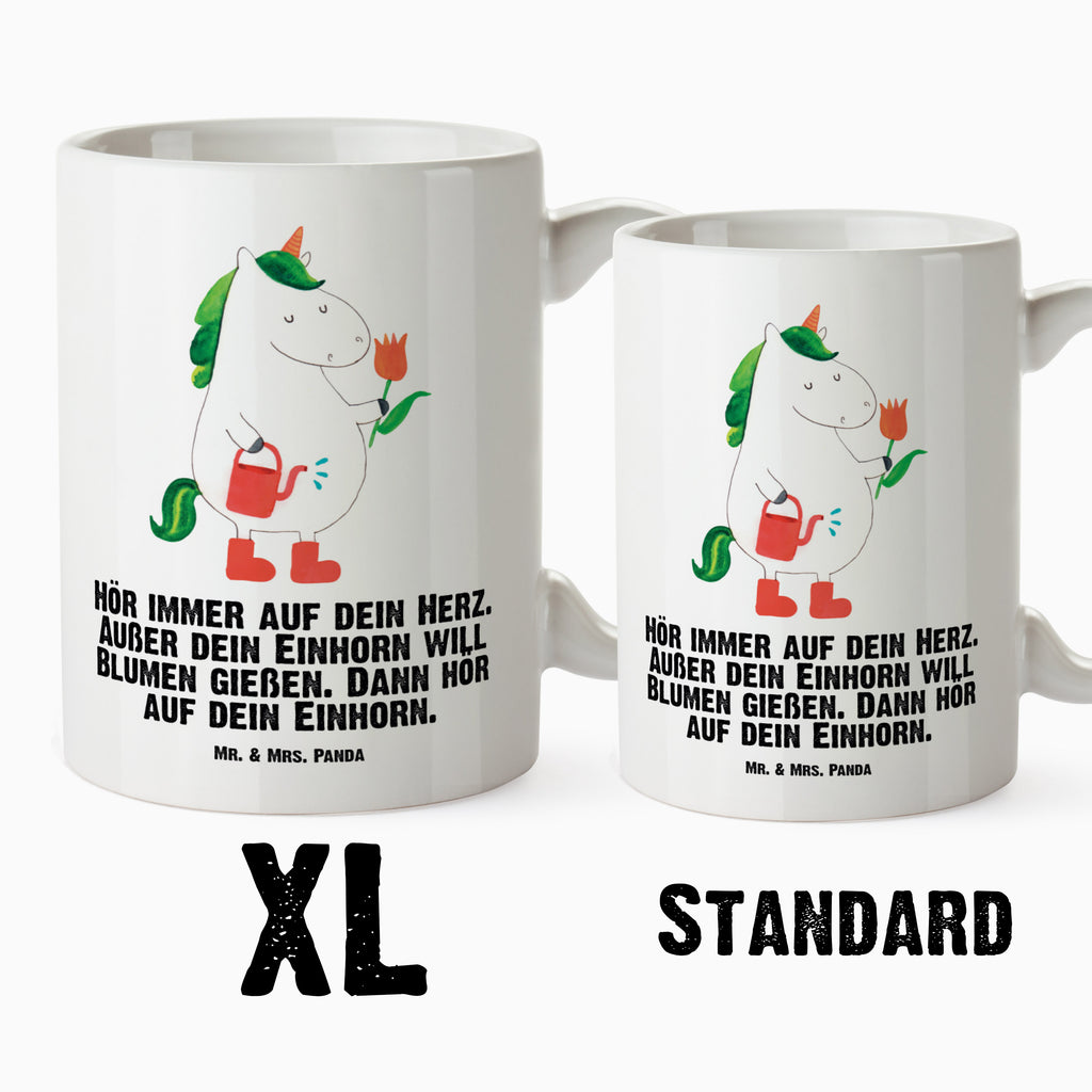 XL Tasse Einhorn Gärtner XL Tasse, Große Tasse, Grosse Kaffeetasse, XL Becher, XL Teetasse, spülmaschinenfest, Jumbo Tasse, Groß, Einhorn, Einhörner, Einhorn Deko, Pegasus, Unicorn, Luftballon, Gießkanne, Giesskanne, Lebenslust, Freude, Blume, Freundin, Garten, Stiefel
