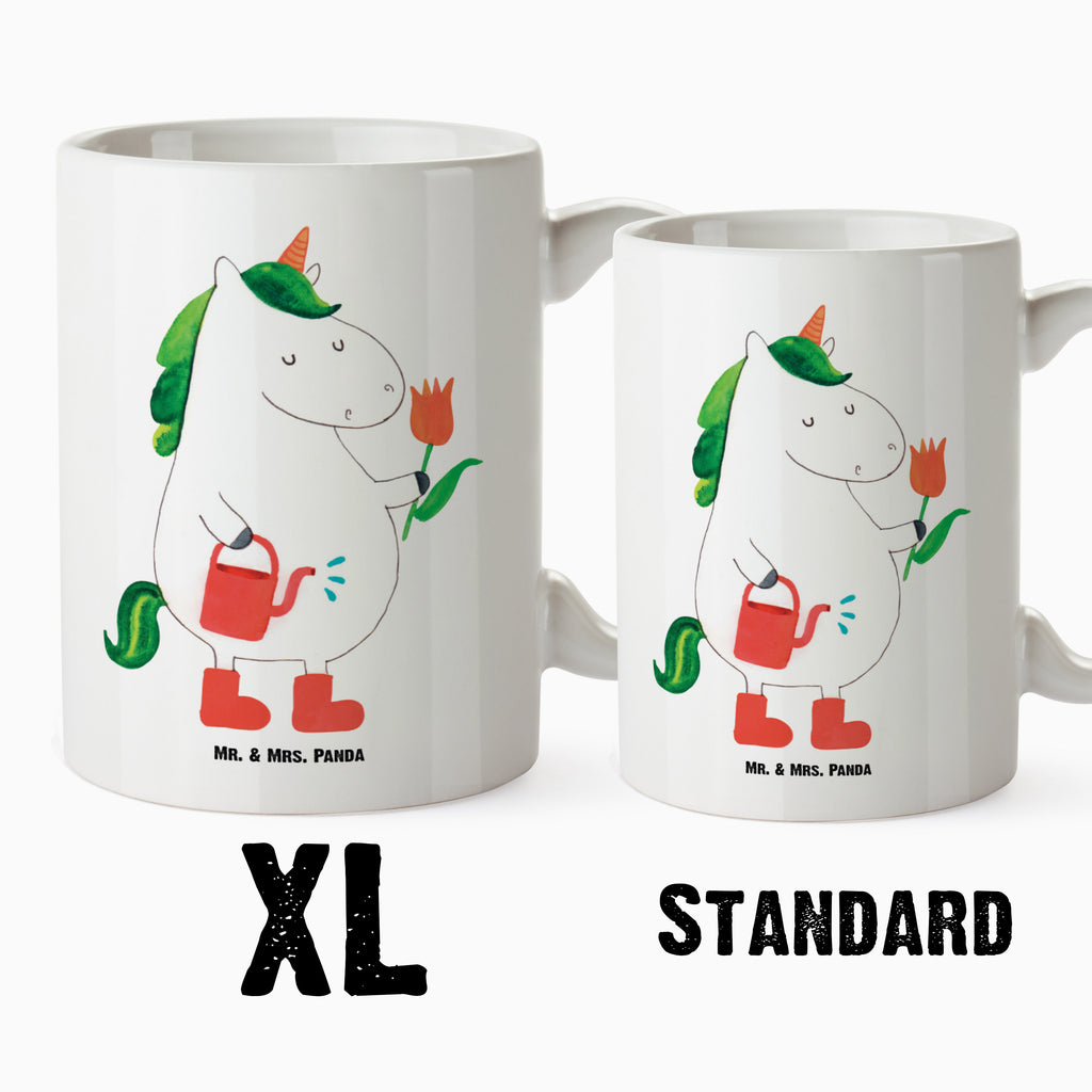XL Tasse Einhorn Gärtner XL Tasse, Große Tasse, Grosse Kaffeetasse, XL Becher, XL Teetasse, spülmaschinenfest, Jumbo Tasse, Groß, Einhorn, Einhörner, Einhorn Deko, Pegasus, Unicorn, Luftballon, Gießkanne, Giesskanne, Lebenslust, Freude, Blume, Freundin, Garten, Stiefel