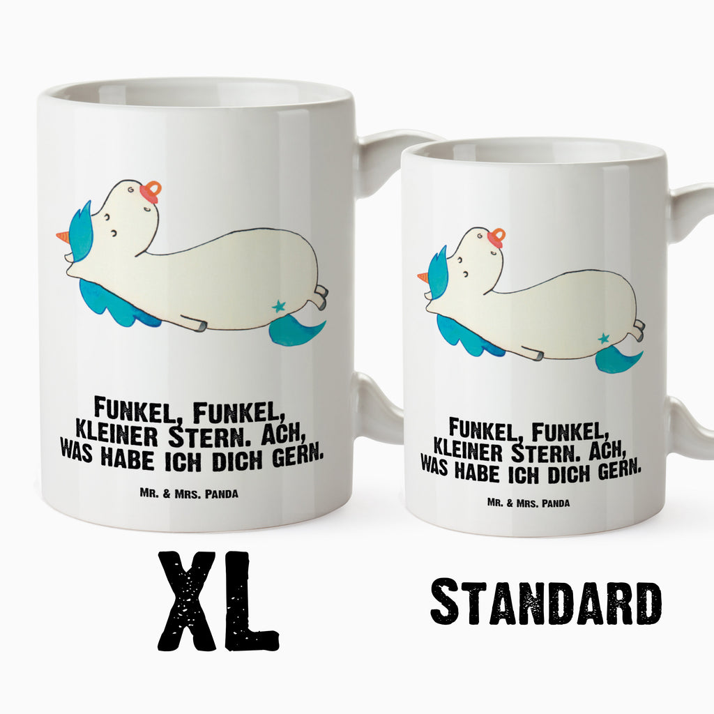XL Tasse Einhorn Schnullie XL Tasse, Große Tasse, Grosse Kaffeetasse, XL Becher, XL Teetasse, spülmaschinenfest, Jumbo Tasse, Groß, Einhorn, Einhörner, Einhorn Deko, Pegasus, Unicorn, Baby, Kleinkind, Geburt, Geburtstag, Säugling, Schnuller, Geschenk Geburt, Mutter, Mama