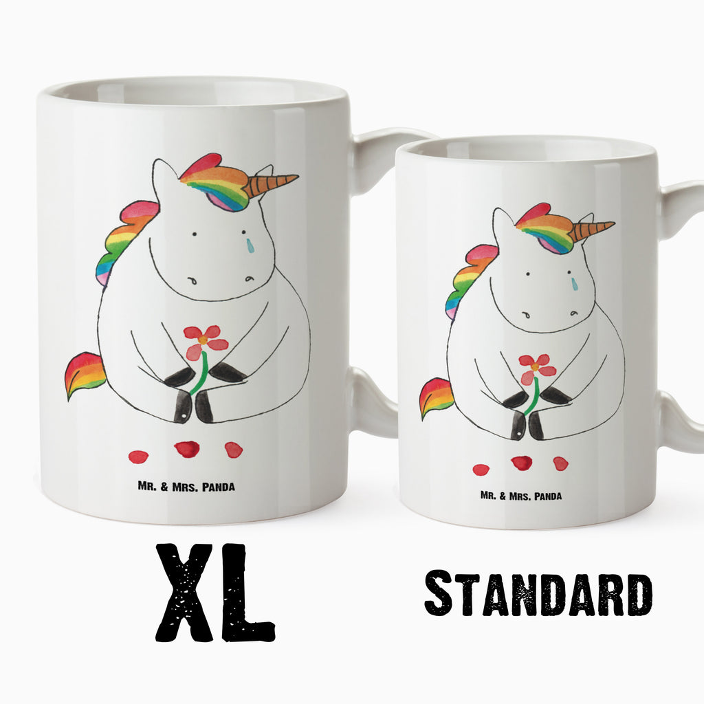 XL Tasse Einhorn Traurig XL Tasse, Große Tasse, Grosse Kaffeetasse, XL Becher, XL Teetasse, spülmaschinenfest, Jumbo Tasse, Groß, Einhorn, Einhörner, Einhorn Deko, Pegasus, Unicorn, Glitzer, Trösten. Freundschaft, Freunde, Liebe, Trauer, Grußkarte, Blume