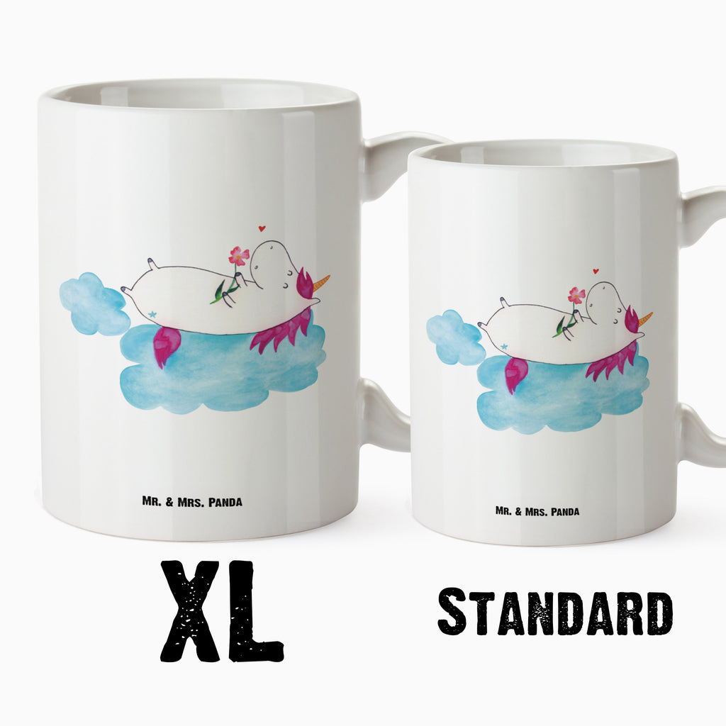 XL Tasse Einhorn verliebt auf Wolke XL Tasse, Große Tasse, Grosse Kaffeetasse, XL Becher, XL Teetasse, spülmaschinenfest, Jumbo Tasse, Groß, Einhorn, Einhörner, Einhorn Deko, Pegasus, Unicorn, verliebt, Liebe, Liebesbeweis, Freundin, Wolke