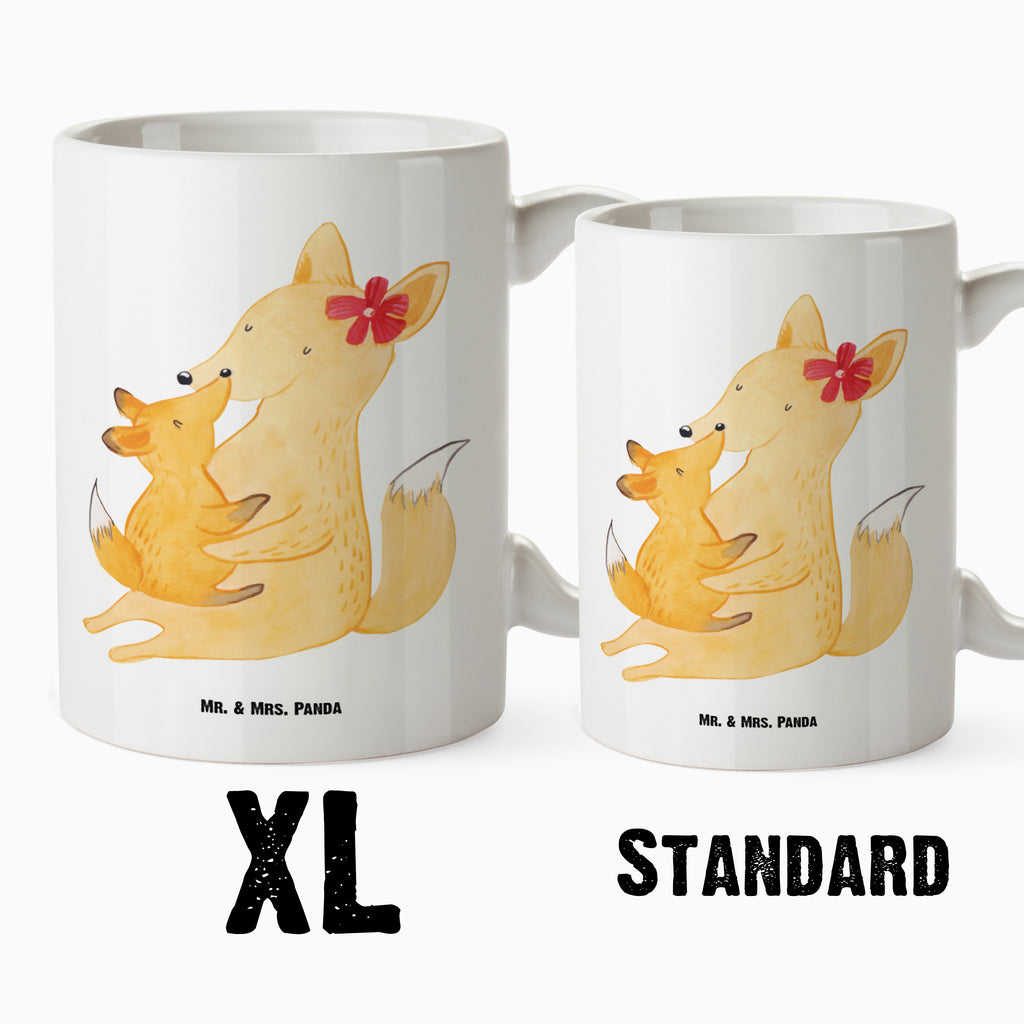 XL Tasse Fuchs Mama & Kind XL Tasse, Große Tasse, Grosse Kaffeetasse, XL Becher, XL Teetasse, spülmaschinenfest, Jumbo Tasse, Groß, Familie, Vatertag, Muttertag, Bruder, Schwester, Mama, Papa, Oma, Opa, Mutter, Tochter, Lieblingstochter, Beste Tochter, Geschenk