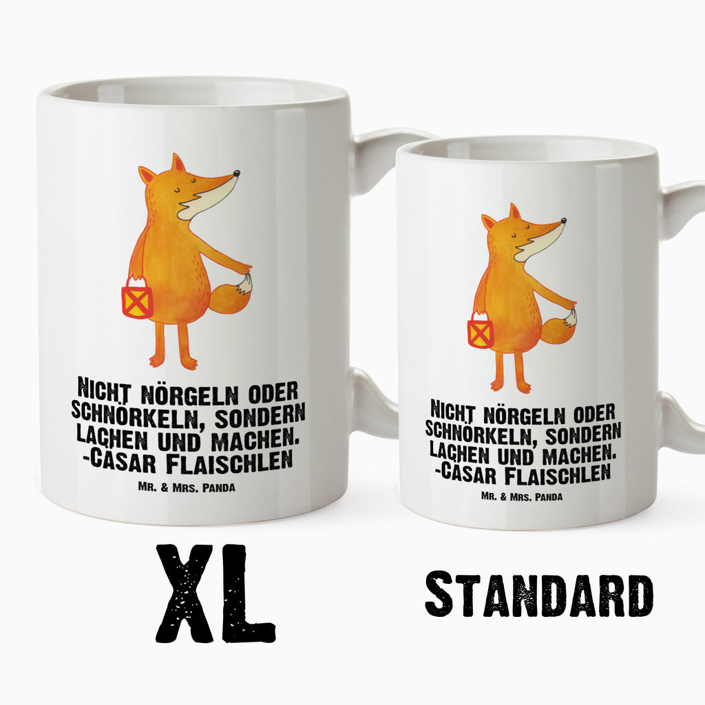 XL Tasse Fuchs Laterne XL Tasse, Große Tasse, Grosse Kaffeetasse, XL Becher, XL Teetasse, spülmaschinenfest, Jumbo Tasse, Groß, Fuchs, Füchse, Spruch trösten, Liebeskummer Spruch, Laterne, Sankt Martin, Laternenumzug, Aufmuntern, Cäsar Otto Hugo Flaischlen