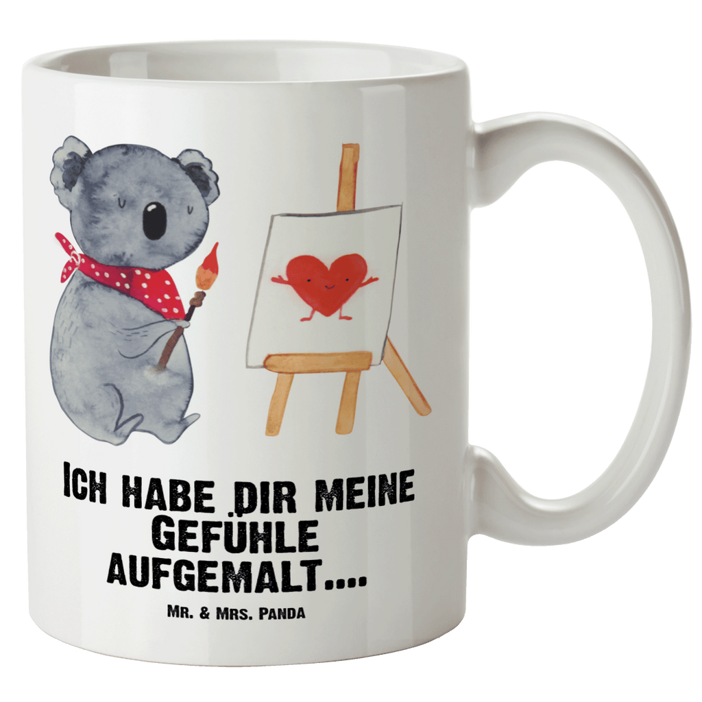 XL Tasse Koala Künstler XL Tasse, Große Tasse, Grosse Kaffeetasse, XL Becher, XL Teetasse, spülmaschinenfest, Jumbo Tasse, Groß, Koala, Koalabär, Liebe, Liebensbeweis, Liebesgeschenk, Gefühle, Künstler, zeichnen