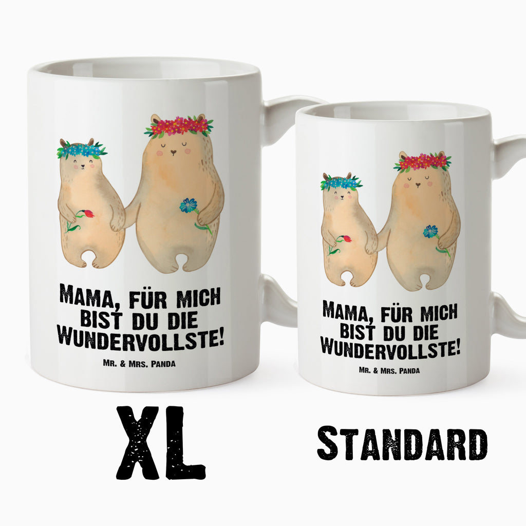 XL Tasse Bären mit Blumenkranz XL Tasse, Große Tasse, Grosse Kaffeetasse, XL Becher, XL Teetasse, spülmaschinenfest, Jumbo Tasse, Groß, Familie, Vatertag, Muttertag, Bruder, Schwester, Mama, Papa, Oma, Opa, Bär, Bären, Mutter, Mutti, Mami, Lieblingsmensch, Lieblingsmama, beste Mutter, weltbeste Mama, Geschenk Mama. Muttertag, Tochter, Kind, Kinder, Töchter, Family, Vorbild