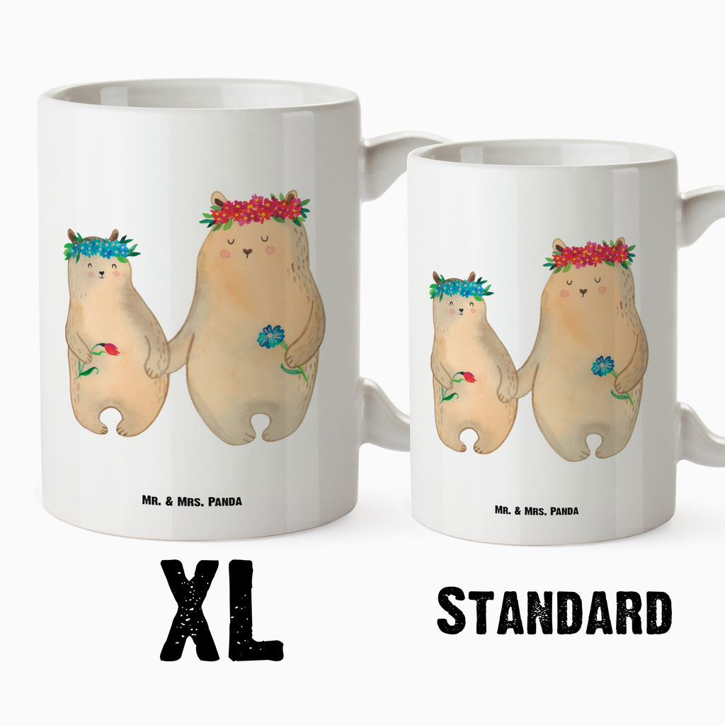 XL Tasse Bären mit Blumenkranz XL Tasse, Große Tasse, Grosse Kaffeetasse, XL Becher, XL Teetasse, spülmaschinenfest, Jumbo Tasse, Groß, Familie, Vatertag, Muttertag, Bruder, Schwester, Mama, Papa, Oma, Opa, Bär, Bären, Mutter, Mutti, Mami, Lieblingsmensch, Lieblingsmama, beste Mutter, weltbeste Mama, Geschenk Mama. Muttertag, Tochter, Kind, Kinder, Töchter, Family, Vorbild