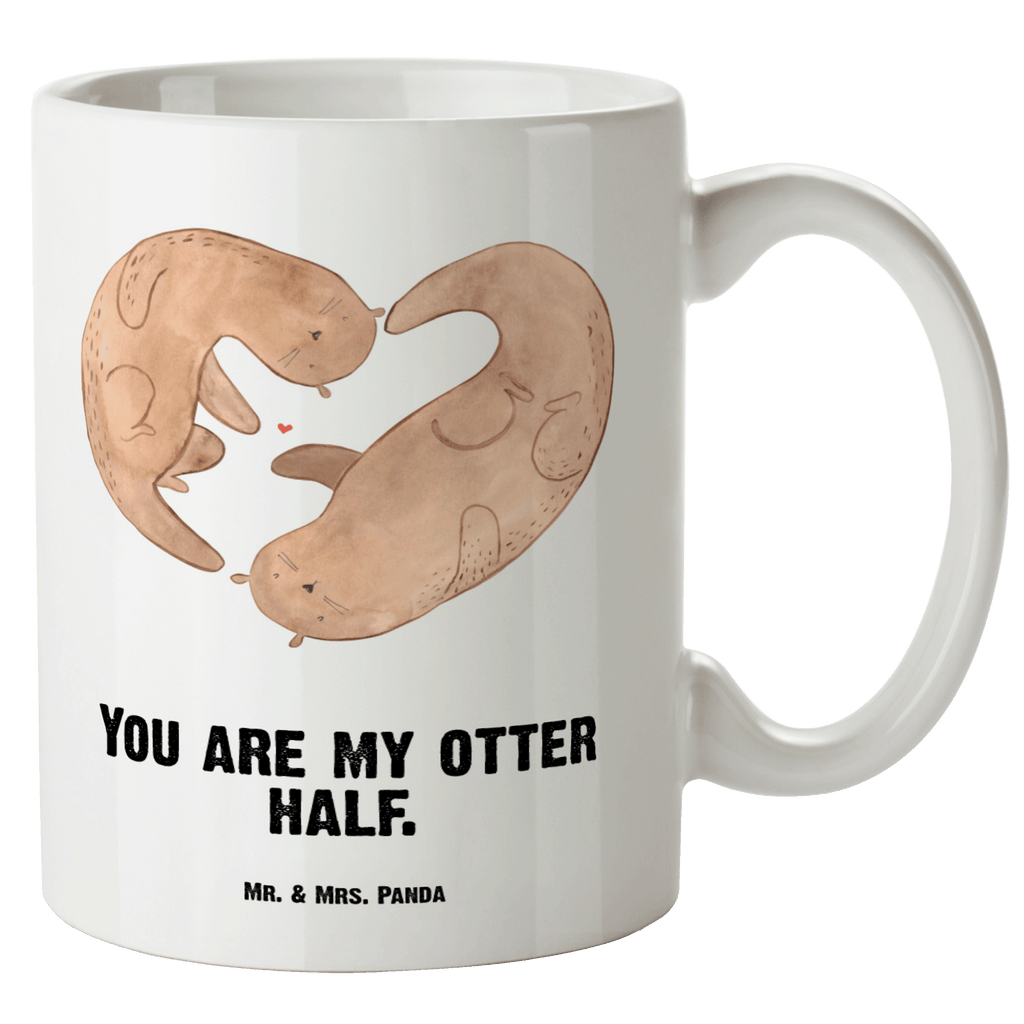 XL Tasse Otter Herz XL Tasse, Große Tasse, Grosse Kaffeetasse, XL Becher, XL Teetasse, spülmaschinenfest, Jumbo Tasse, Groß, Otter, Fischotter, Seeotter, Liebe, Herz, Liebesbeweis, Liebesgeschenk, Bessere Hälfte, Love you, Jahrestag, Hochzeitstag, Verlobung, gemeinsames Leben