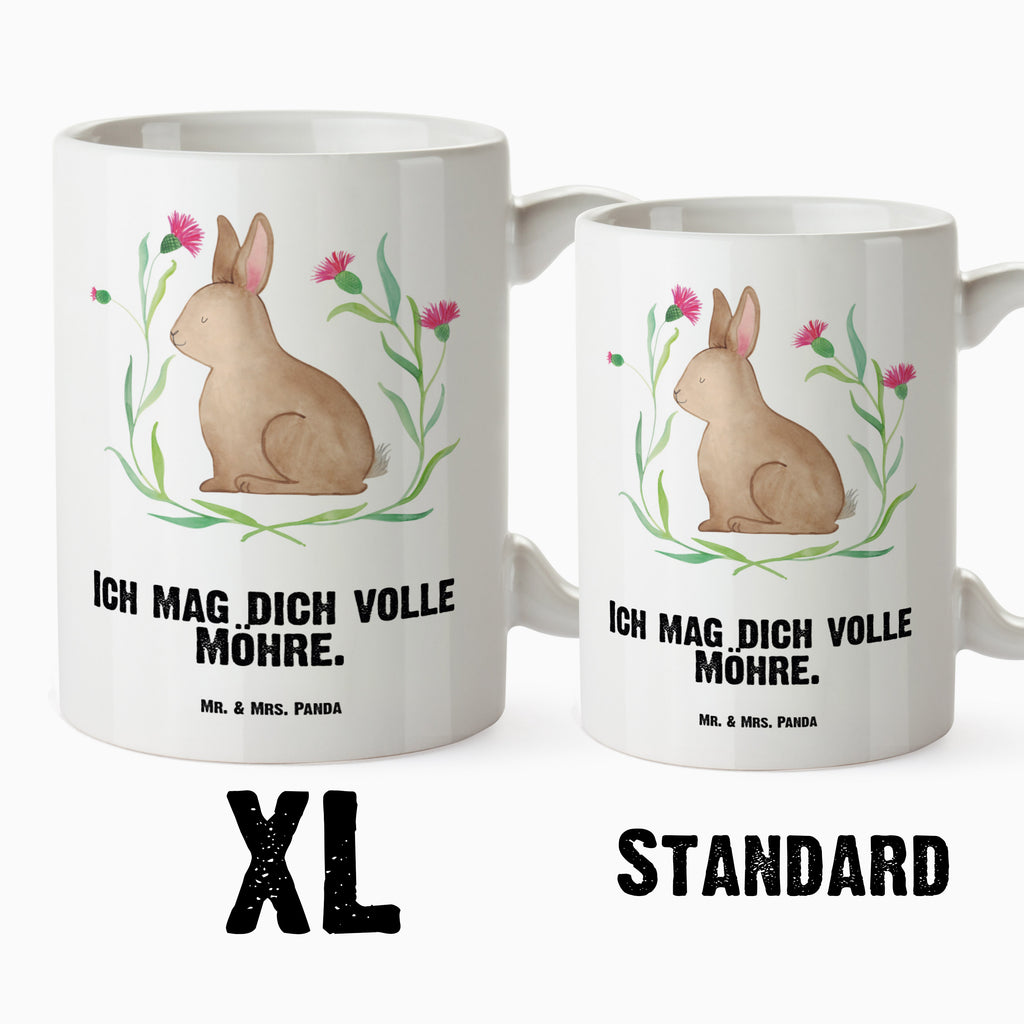 XL Tasse Hase sitzend XL Tasse, Große Tasse, Grosse Kaffeetasse, XL Becher, XL Teetasse, spülmaschinenfest, Jumbo Tasse, Groß, Ostern, Osterhase, Ostergeschenke, Osternest, Osterdeko, Geschenk zu Ostern, Frohe Ostern, Ostergrüße, Osterblume, Liebe, Grüße, Hase, Kaninchen