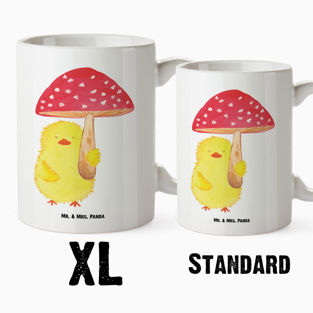 XL Tasse Küken Fliegenpilz XL Tasse, Große Tasse, Grosse Kaffeetasse, XL Becher, XL Teetasse, spülmaschinenfest, Jumbo Tasse, Groß, Ostern, Osterhase, Ostergeschenke, Osternest, Osterdeko, Geschenk zu Ostern, Küken, Fliegenpilz, Glückspilz, Frohe Ostern, Ostergrüße