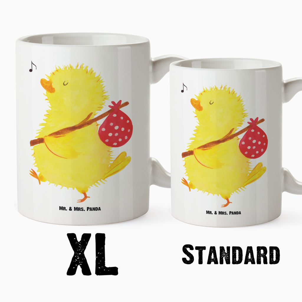 XL Tasse Küken Wanderer XL Tasse, Große Tasse, Grosse Kaffeetasse, XL Becher, XL Teetasse, spülmaschinenfest, Jumbo Tasse, Groß, Ostern, Osterhase, Ostergeschenke, Osternest, Osterdeko, Geschenk zu Ostern, Küken, Osterei, Ostereier, Ei, Frühlingsgefühle, Freude, Grüße, liebe Grüße, Frohe Ostern, Ostergrüße, Flausen, Wunder, Reisen, Weltenbummler, Zeit, Zeitmanagement, Backpacker