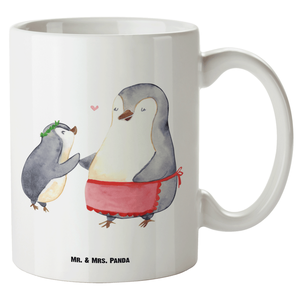 XL Tasse Pinguin mit Kind XL Tasse, Große Tasse, Grosse Kaffeetasse, XL Becher, XL Teetasse, spülmaschinenfest, Jumbo Tasse, Groß, Familie, Vatertag, Muttertag, Bruder, Schwester, Mama, Papa, Oma, Opa, Geschenk, Mami, Mutti, Mutter, Geburststag
