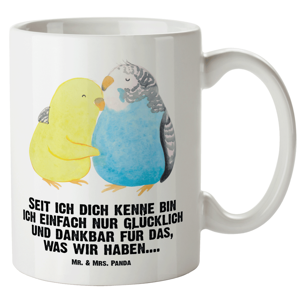 XL Tasse Wellensittich Liebe XL Tasse, Große Tasse, Grosse Kaffeetasse, XL Becher, XL Teetasse, spülmaschinenfest, Jumbo Tasse, Groß, Liebe, Partner, Freund, Freundin, Ehemann, Ehefrau, Heiraten, Verlobung, Heiratsantrag, Liebesgeschenk, Jahrestag, Hocheitstag, Vögel, Wellensittich, Nähe, Kuscheln, Vertrauen