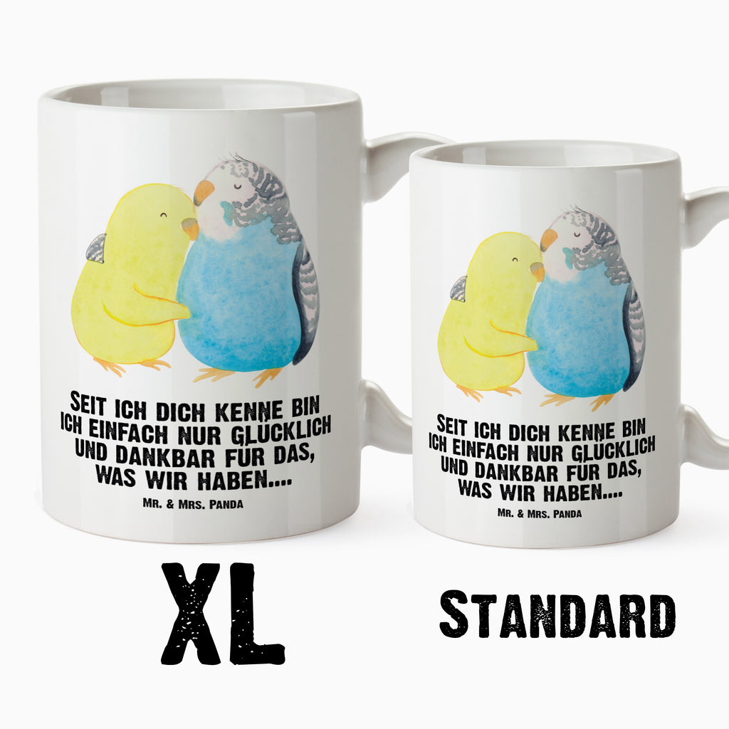 XL Tasse Wellensittich Liebe XL Tasse, Große Tasse, Grosse Kaffeetasse, XL Becher, XL Teetasse, spülmaschinenfest, Jumbo Tasse, Groß, Liebe, Partner, Freund, Freundin, Ehemann, Ehefrau, Heiraten, Verlobung, Heiratsantrag, Liebesgeschenk, Jahrestag, Hocheitstag, Vögel, Wellensittich, Nähe, Kuscheln, Vertrauen