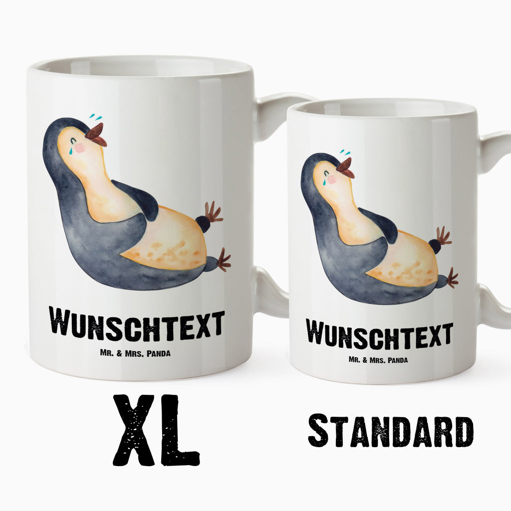 Personalisierte XL Tasse Pinguin lachend Personalisierte XL Tasse, Personalisierte Große Tasse, Personalisierte Grosse Kaffeetasse, PErsonalisierter XL Becher, XL Teetasse mit Namen, XL  Becher mit Namen, spülmaschinenfest, Jumbo Tasse, Groß, Personalisiert, XL Tasse mit Namen, XL Namenstasse, Jumbo Namenstasse, Pinguin, Pinguine, lustiger Spruch, Optimismus, Fröhlich, Lachen, Humor, Fröhlichkeit