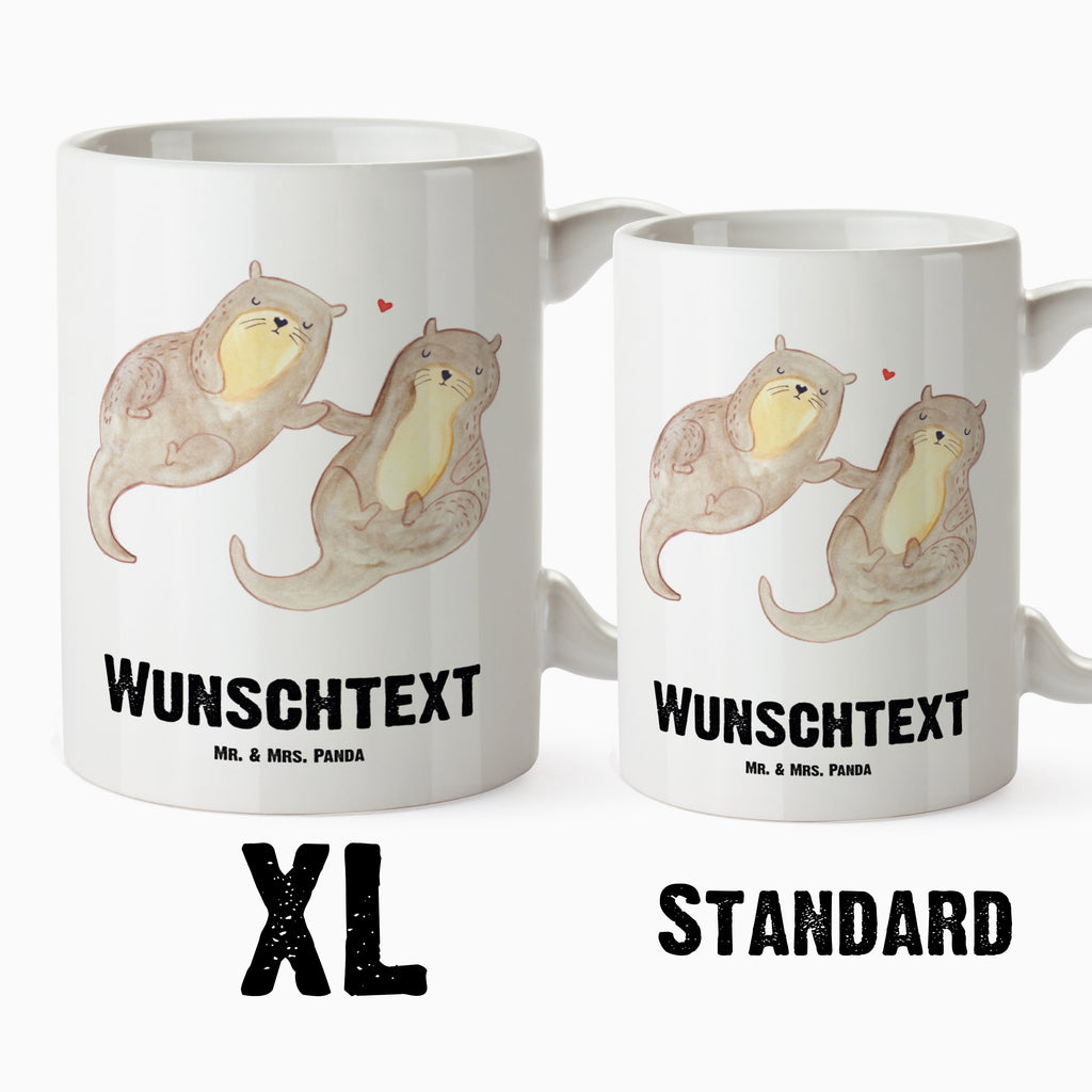 Personalisierte XL Tasse Otter händchenhaltend Personalisierte XL Tasse, Personalisierte Große Tasse, Personalisierte Grosse Kaffeetasse, PErsonalisierter XL Becher, XL Teetasse mit Namen, XL  Becher mit Namen, spülmaschinenfest, Jumbo Tasse, Groß, Personalisiert, XL Tasse mit Namen, XL Namenstasse, Jumbo Namenstasse, Otter, Fischotter, Seeotter, Otter Seeotter See Otter