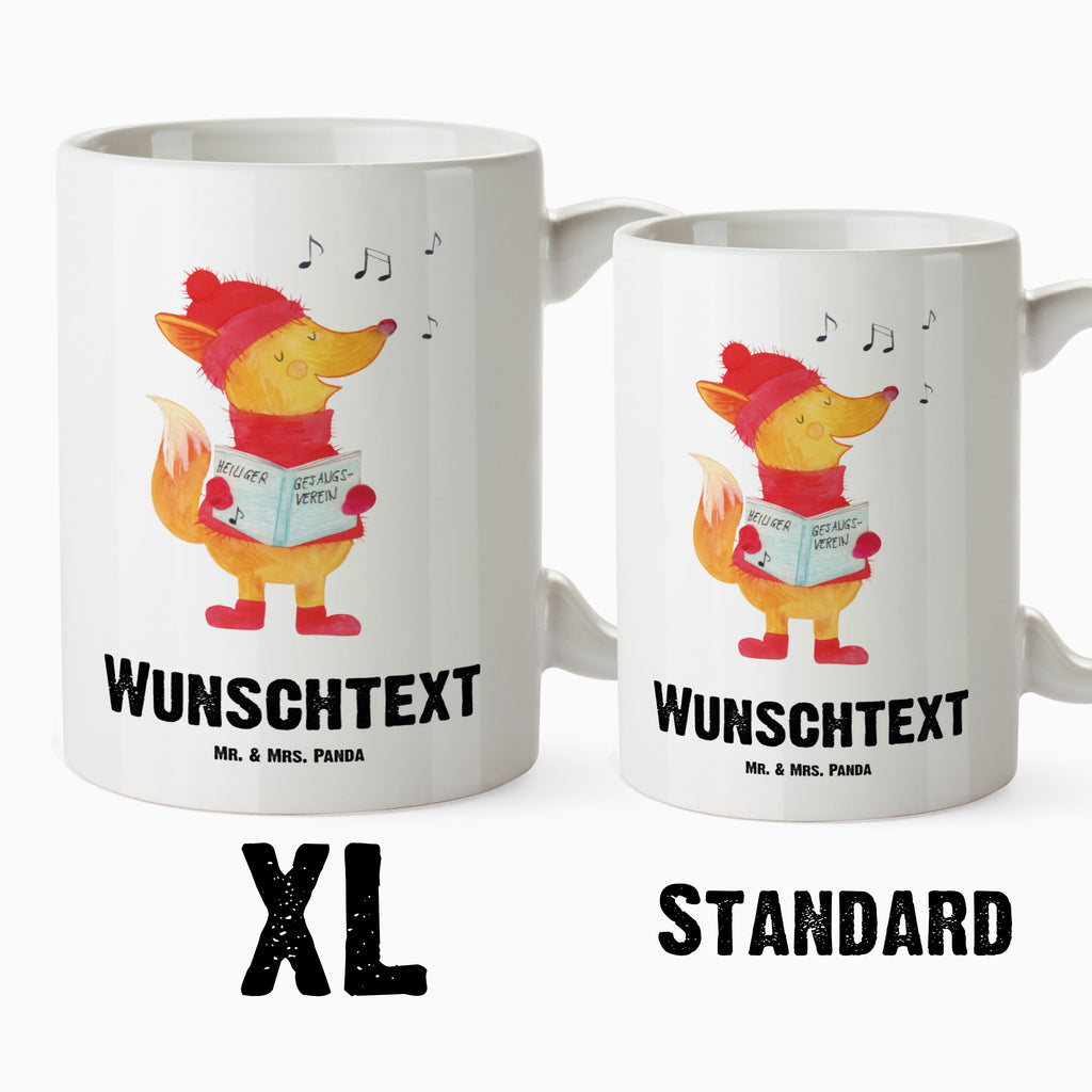 Personalisierte XL Tasse Fuchs Sänger Personalisierte XL Tasse, Personalisierte Große Tasse, Personalisierte Grosse Kaffeetasse, PErsonalisierter XL Becher, XL Teetasse mit Namen, XL  Becher mit Namen, spülmaschinenfest, Jumbo Tasse, Groß, Personalisiert, XL Tasse mit Namen, XL Namenstasse, Jumbo Namenstasse, Winter, Weihnachten, Weihnachtsdeko, Nikolaus, Advent, Heiligabend, Wintermotiv, Fuchs, Füchse, Sänger, Geschenk Sänger, Singen, Weihnachtslieder