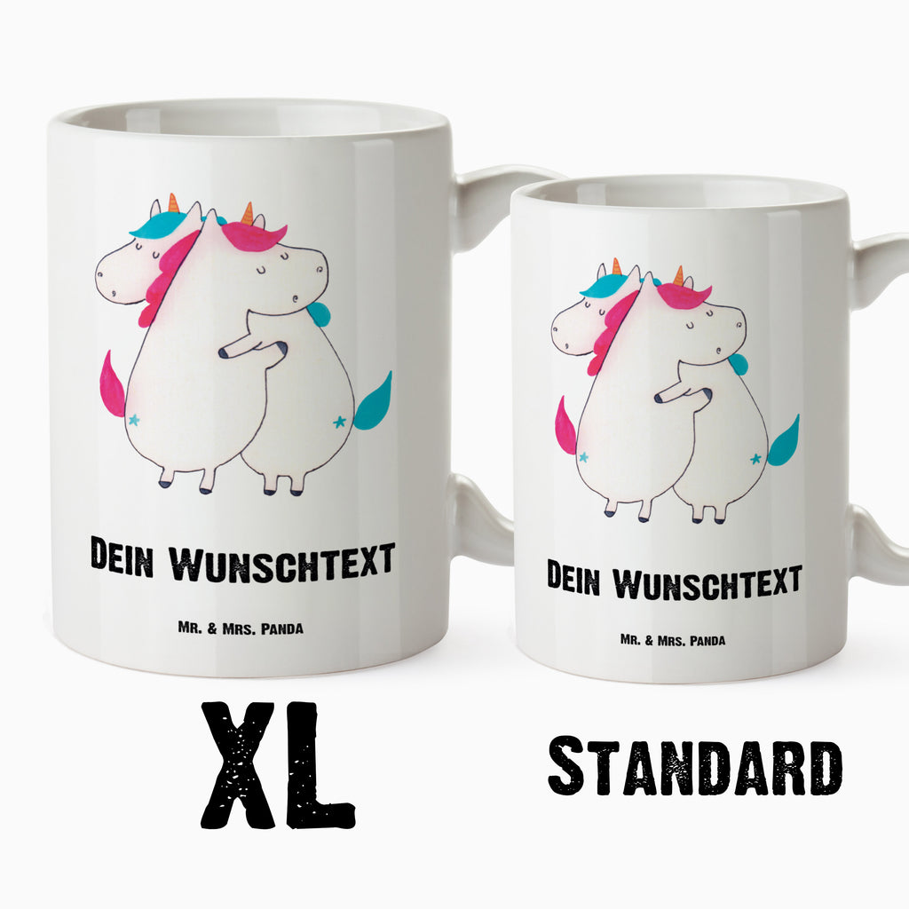Personalisierte XL Tasse Einhörner Umarmen Personalisierte XL Tasse, Personalisierte Große Tasse, Personalisierte Grosse Kaffeetasse, PErsonalisierter XL Becher, XL Teetasse mit Namen, XL  Becher mit Namen, spülmaschinenfest, Jumbo Tasse, Groß, Personalisiert, XL Tasse mit Namen, XL Namenstasse, Jumbo Namenstasse, Einhorn, Einhörner, Einhorn Deko, Pegasus, Unicorn, Freundinnen, Freundin, BFF, Schwester, Schwestern, Familie, Geschwister, Sister, Liebe